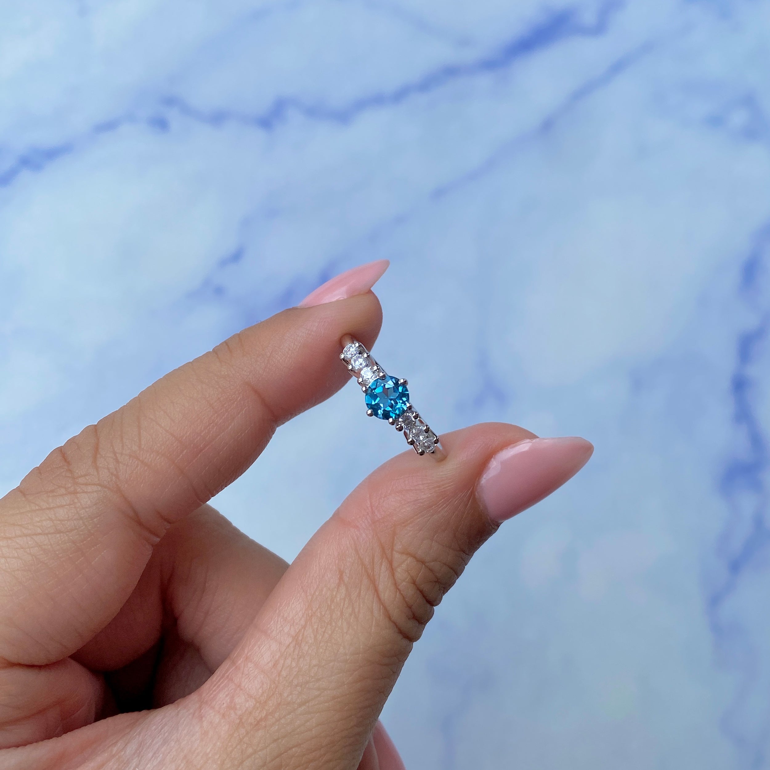 London Blue Topaz Ring-(LBTZ-SR-2259.)