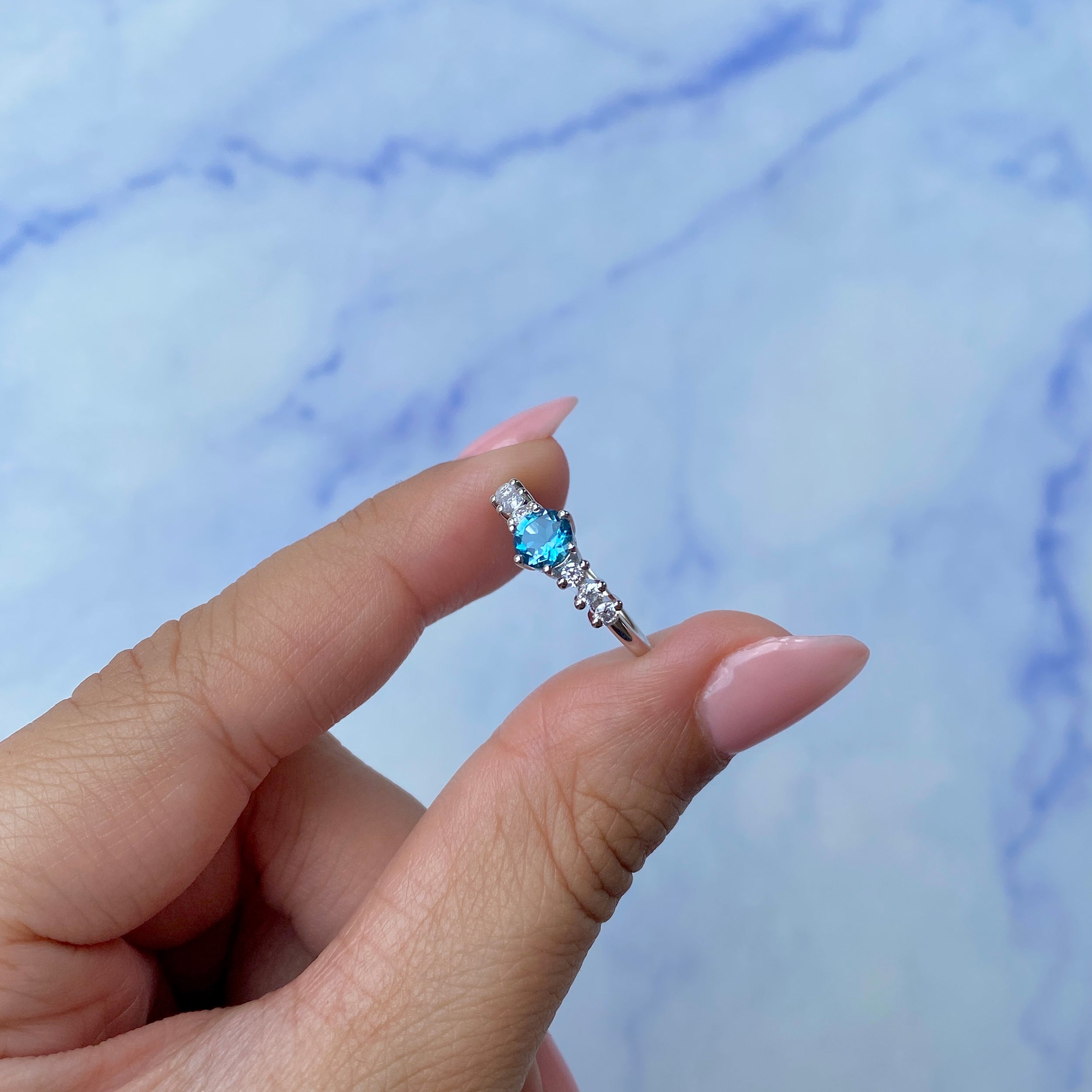 London Blue Topaz Ring-(LBTZ-SR-2259.)