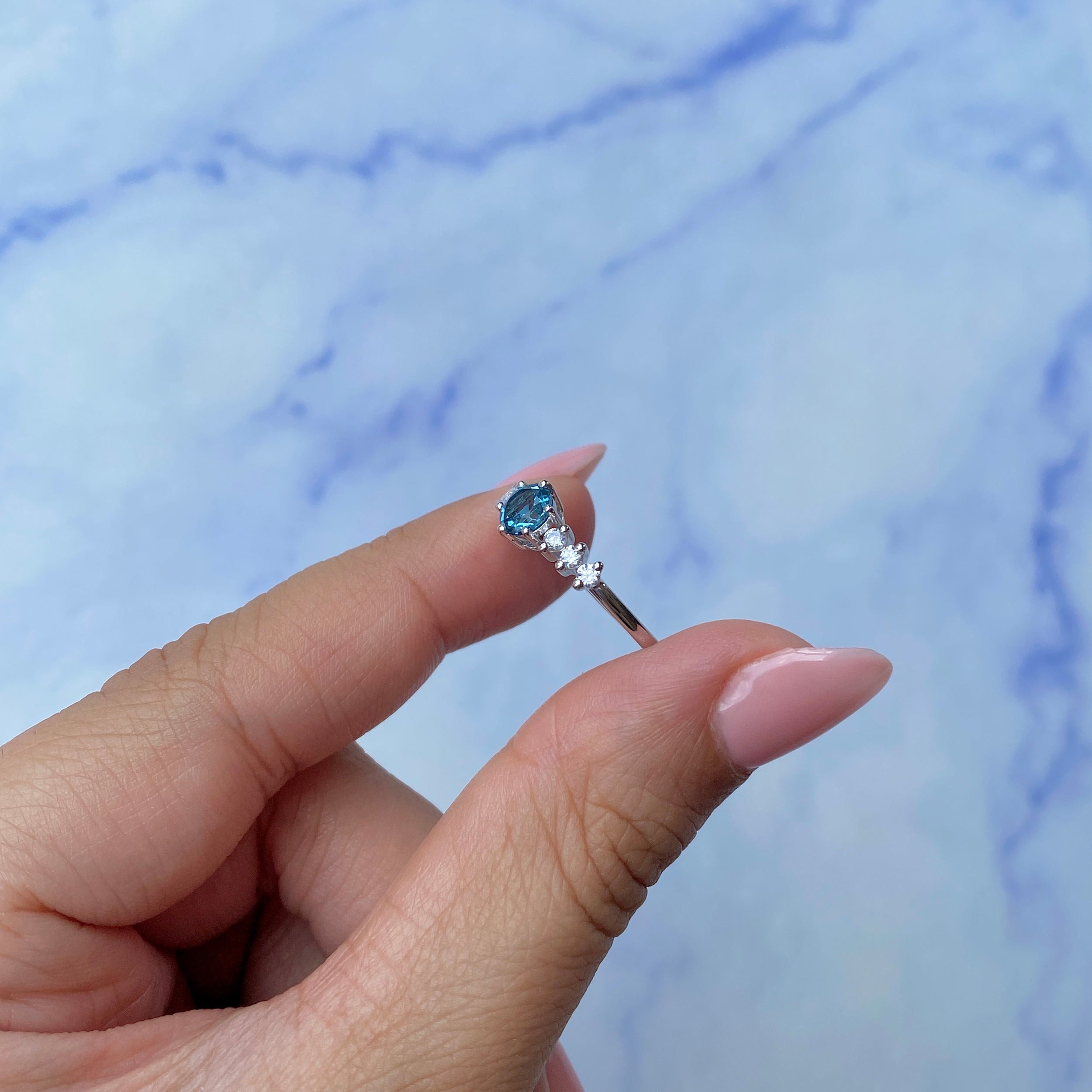 London Blue Topaz Ring-(LBTZ-SR-2259.)