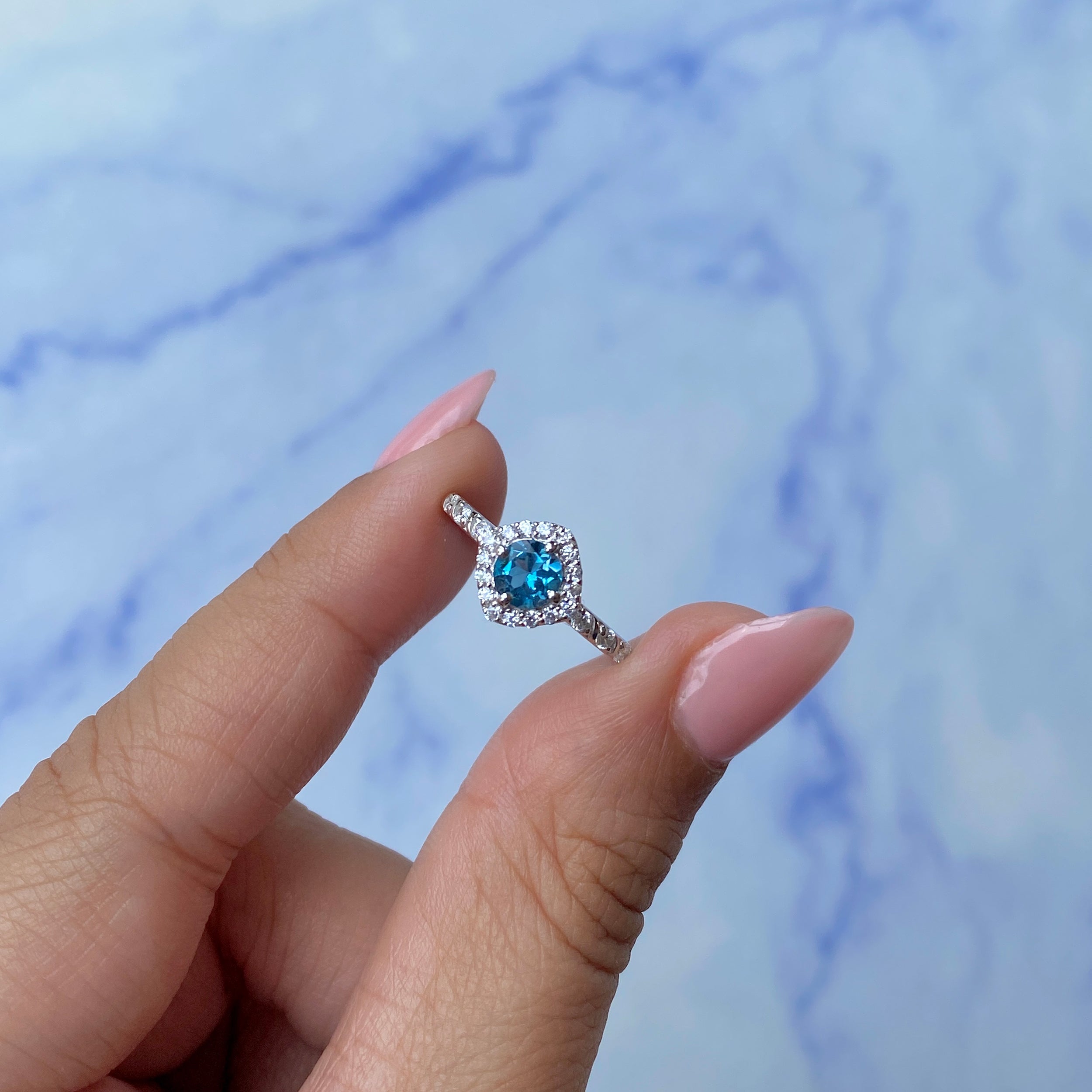 London Blue Topaz Ring-(LBTZ-SR-2260.)