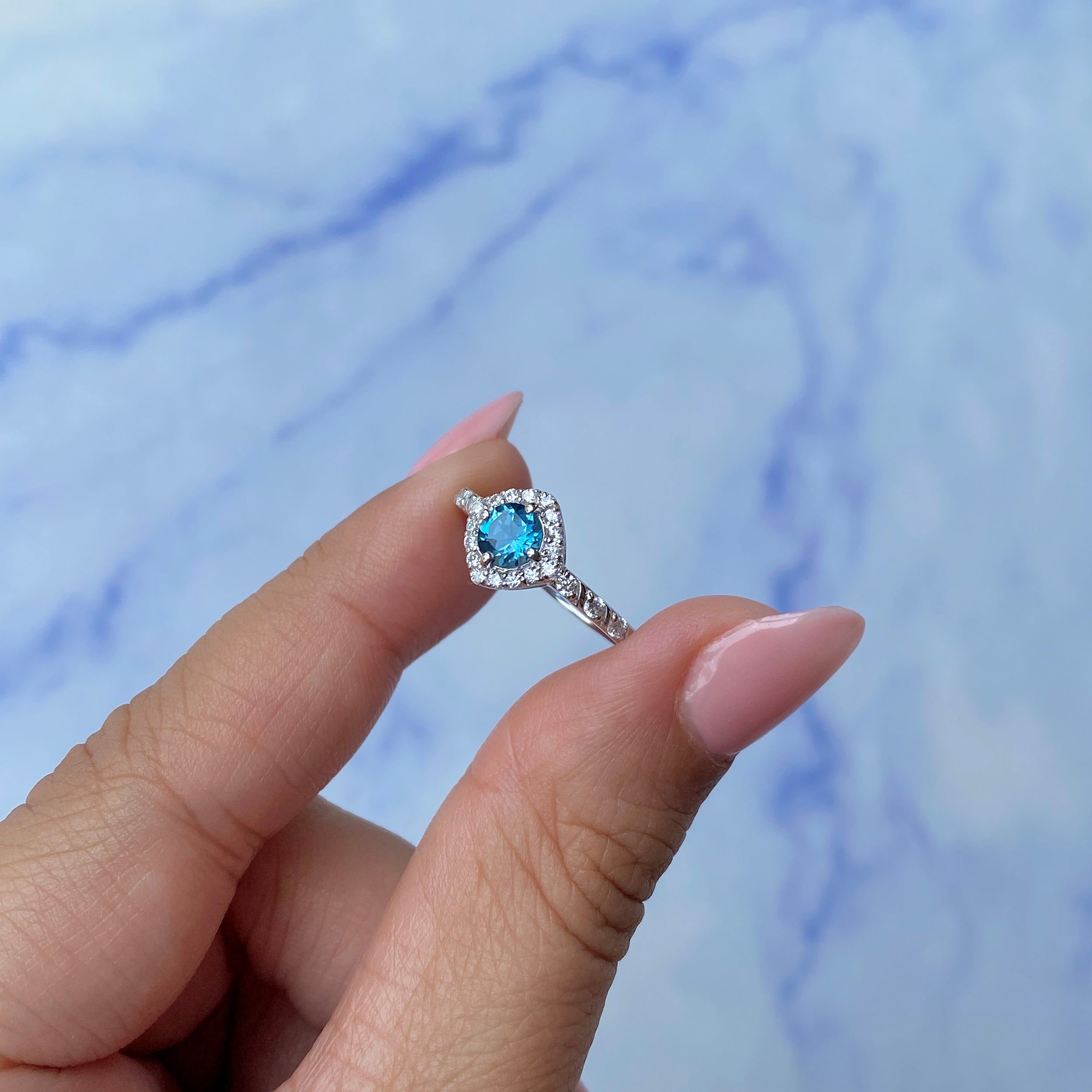 London Blue Topaz Ring-(LBTZ-SR-2260.)
