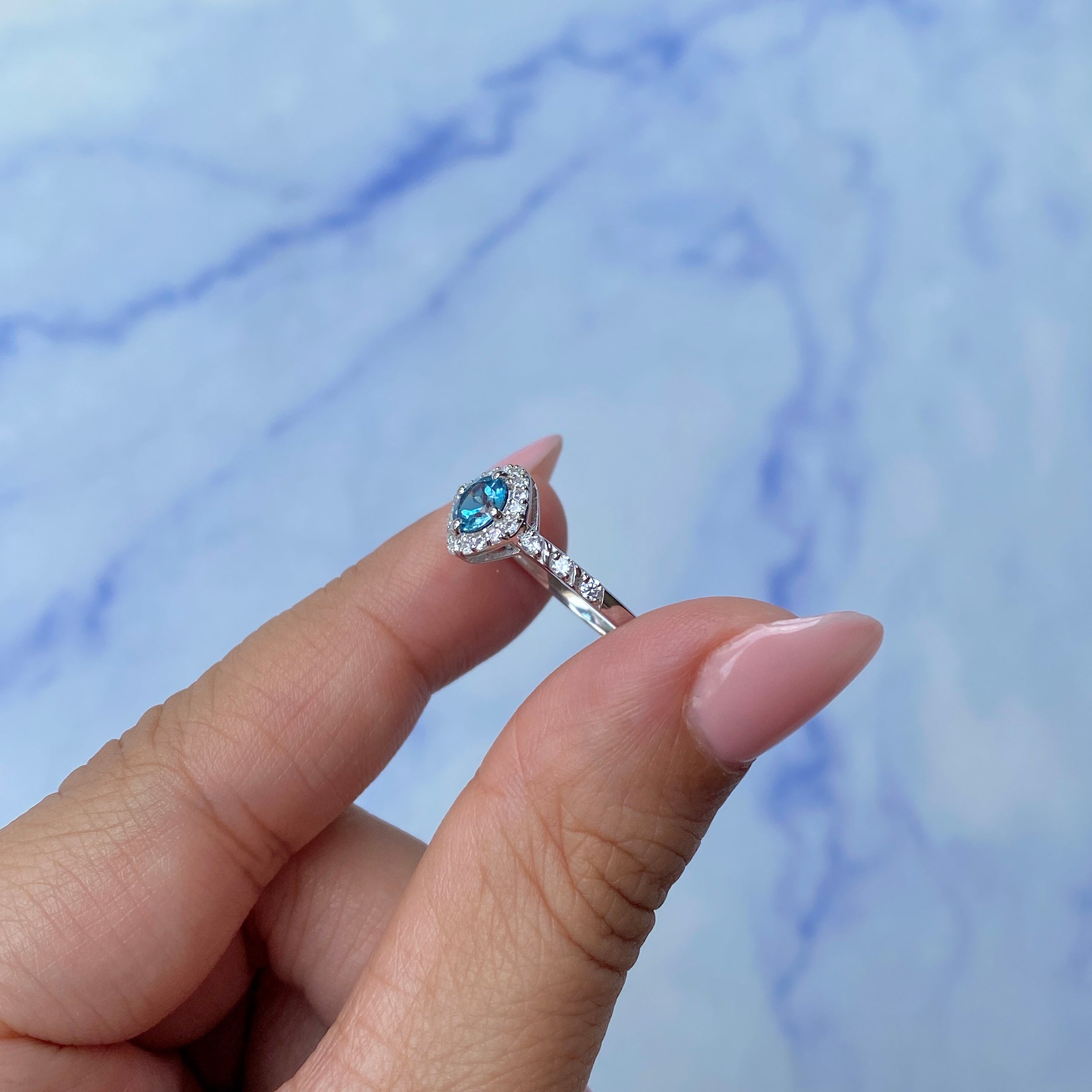 London Blue Topaz Ring-(LBTZ-SR-2260.)