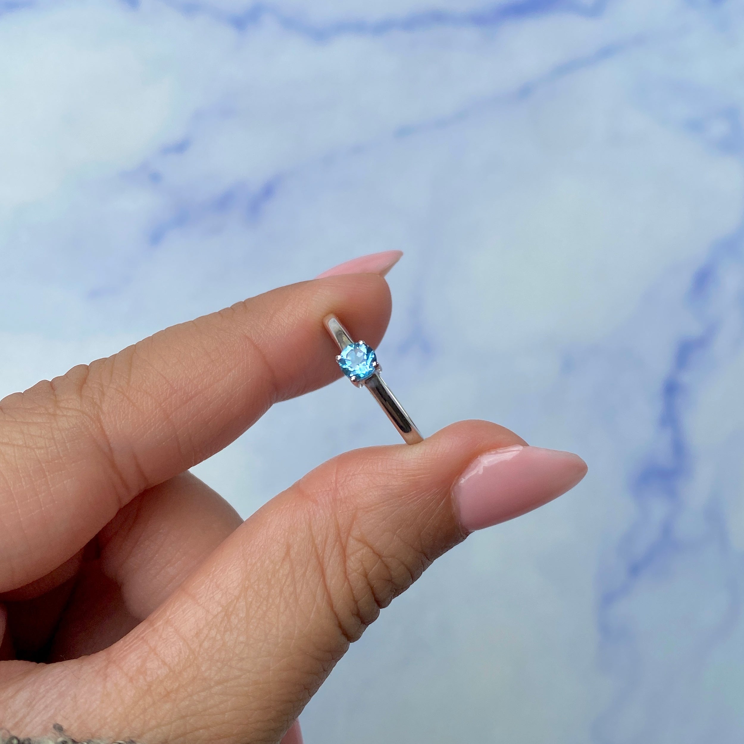 London Blue Topaz Ring-(LBTZ-SR-235.)