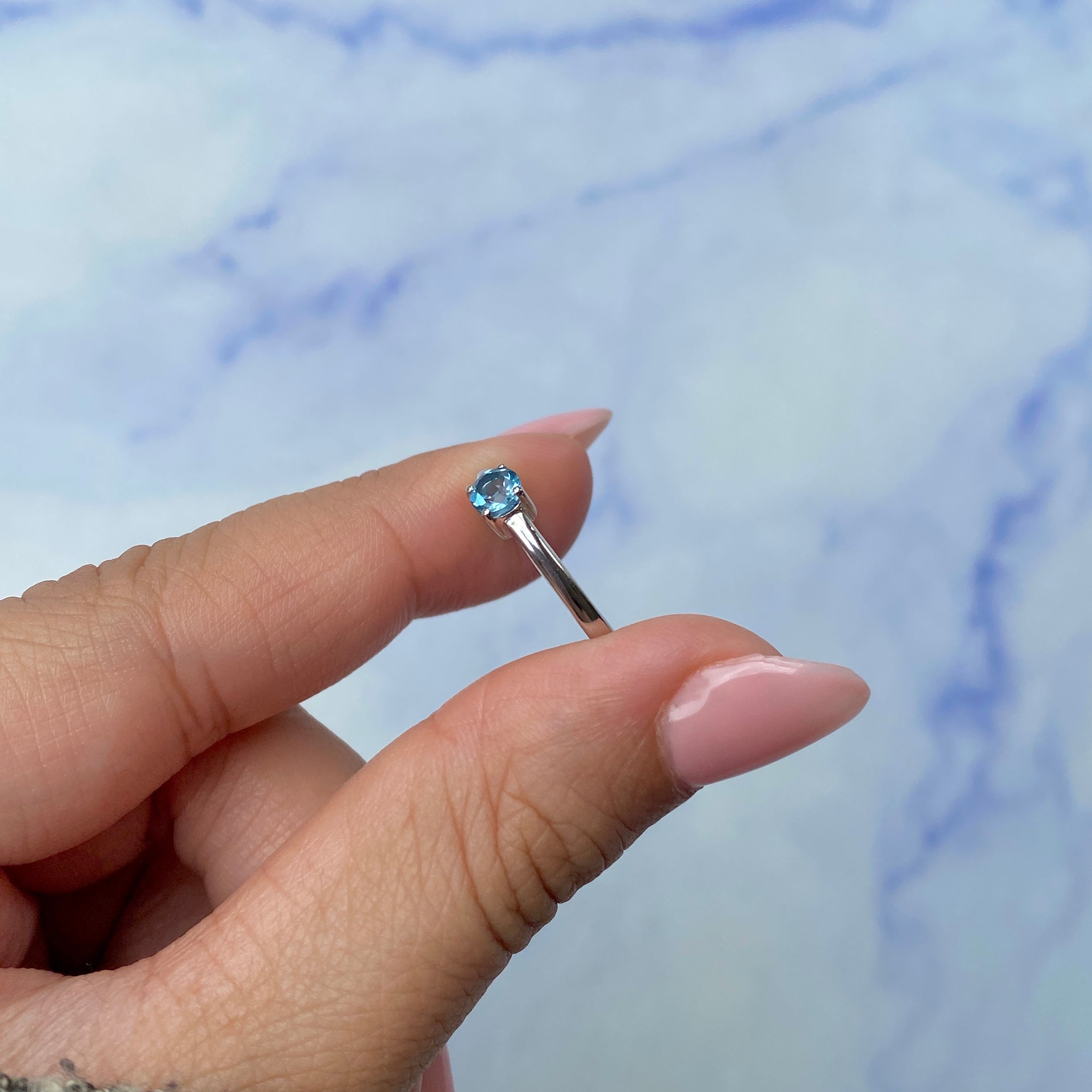 London Blue Topaz Ring-(LBTZ-SR-235.)
