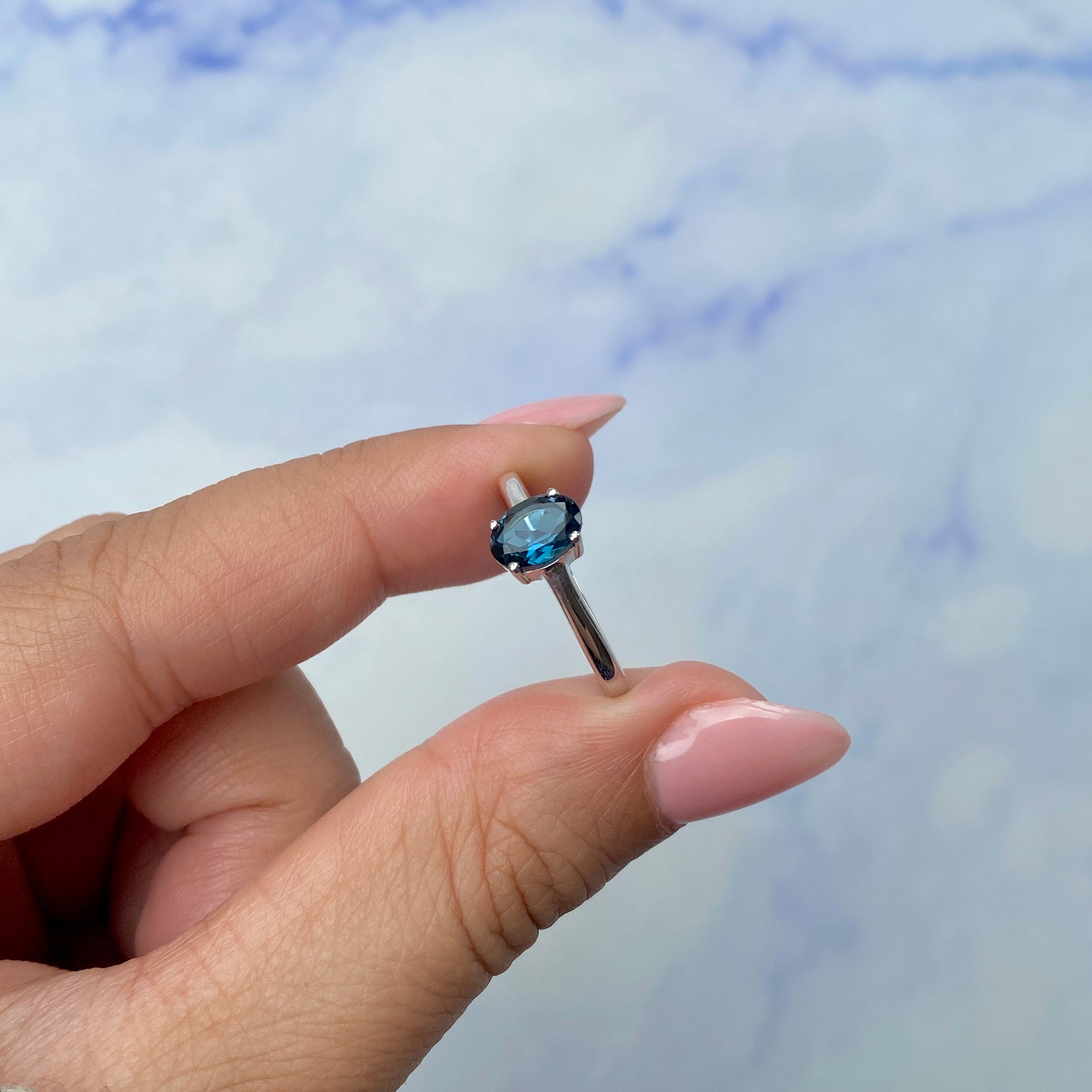 London Blue Topaz Ring-(LBTZ-SR-242.)