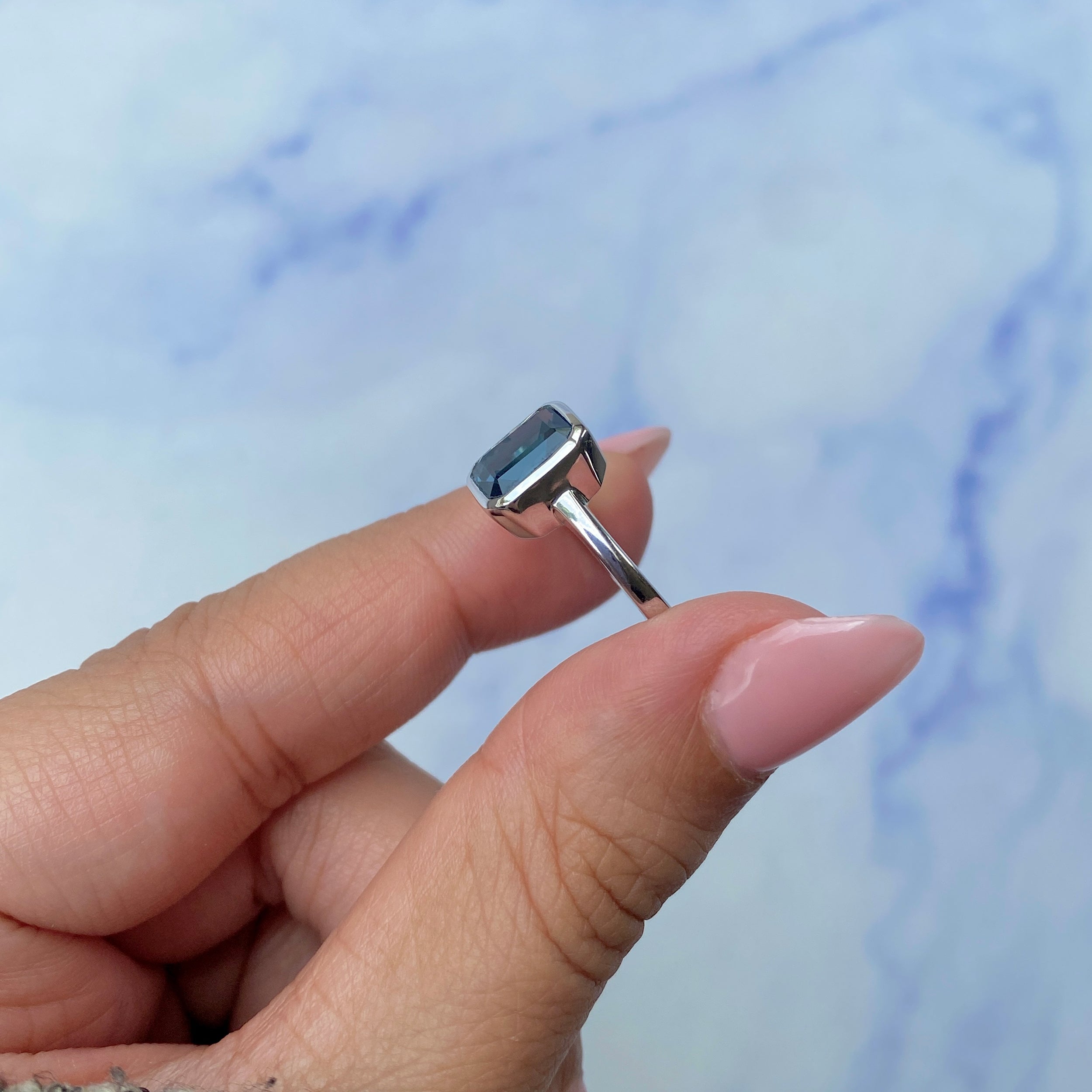 London Blue Topaz Ring-(LBTZ-SR-246.)