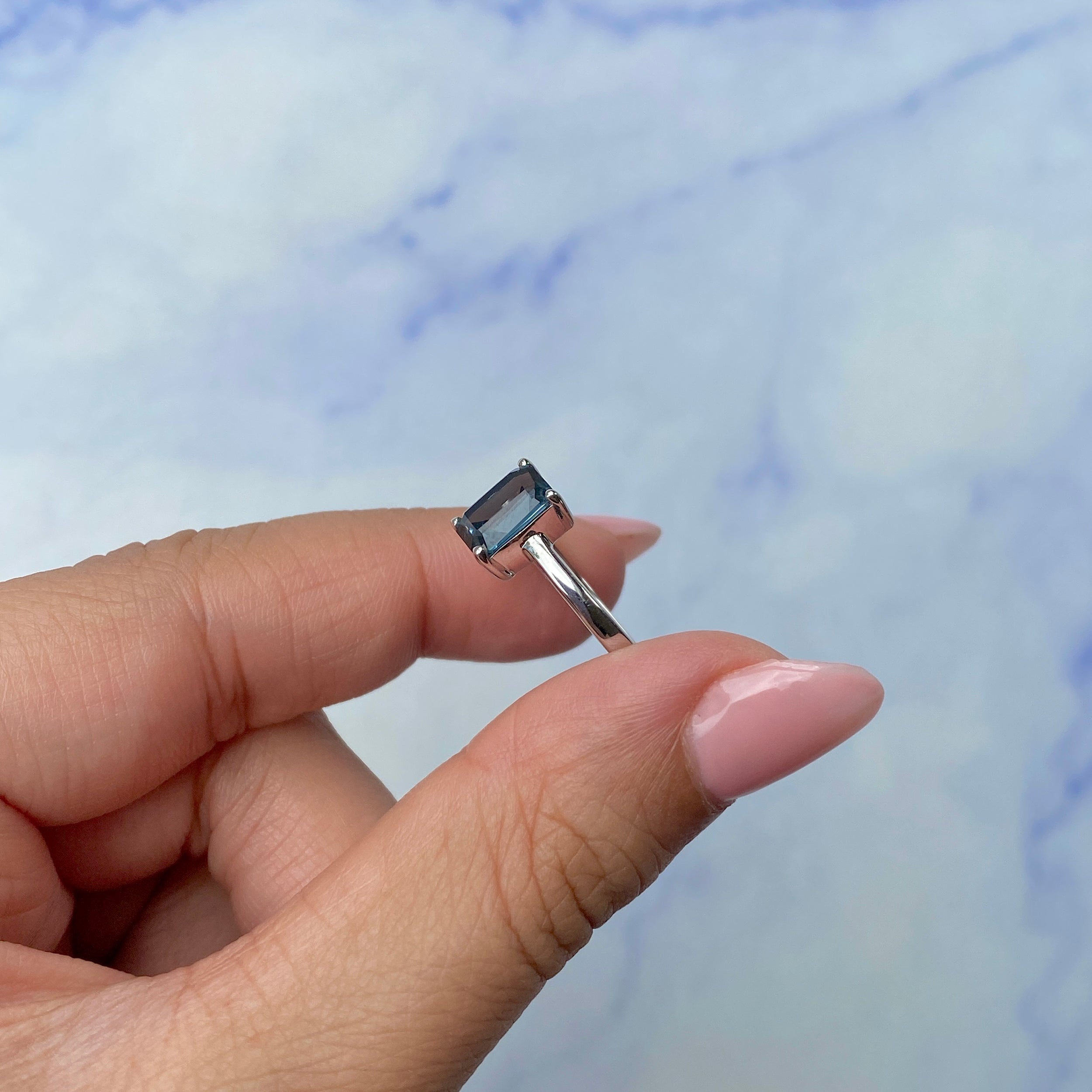 London Blue Topaz Ring-(LBTZ-SR-247.)