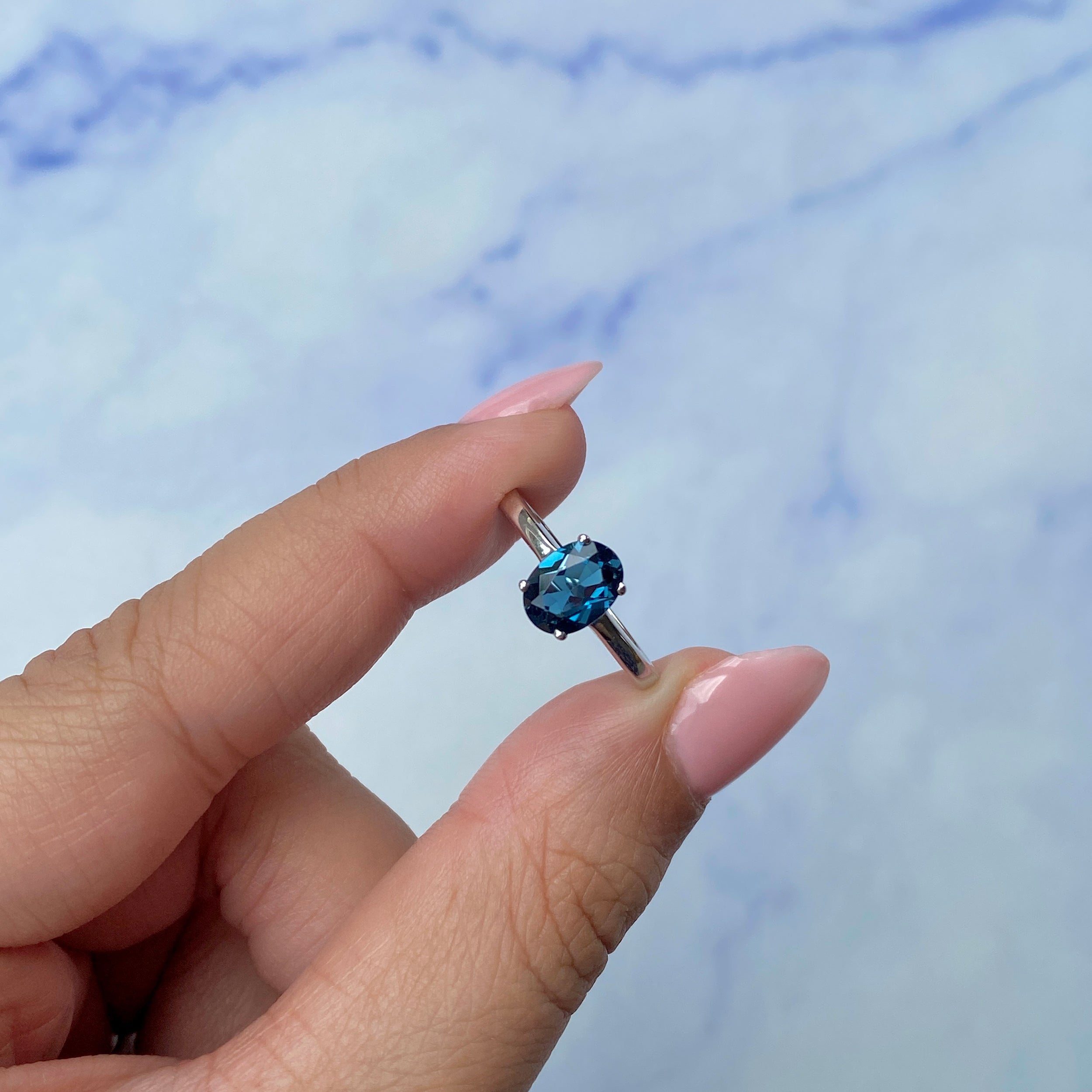 London Blue Topaz Ring-(LBTZ-SR-249.)