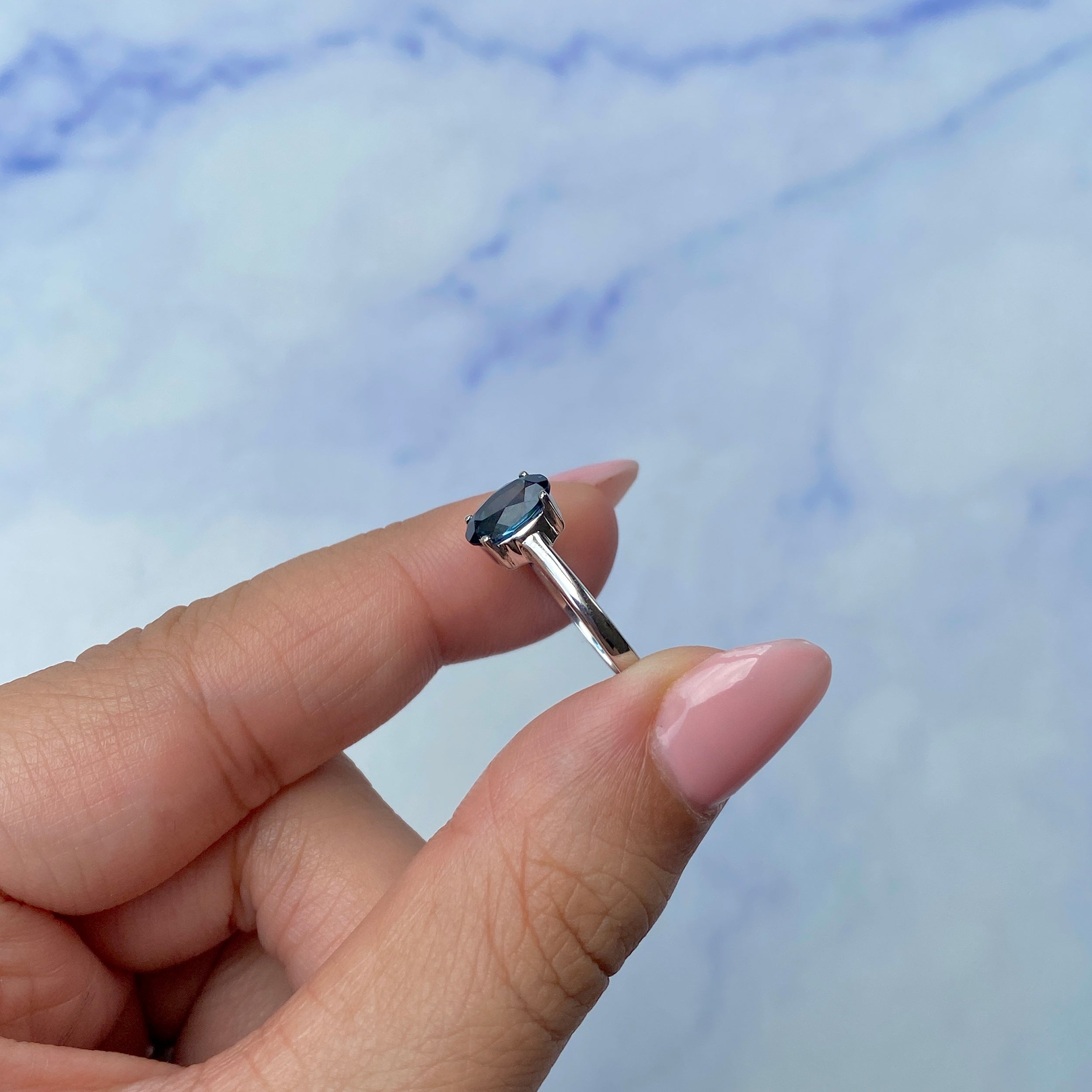 London Blue Topaz Ring-(LBTZ-SR-249.)