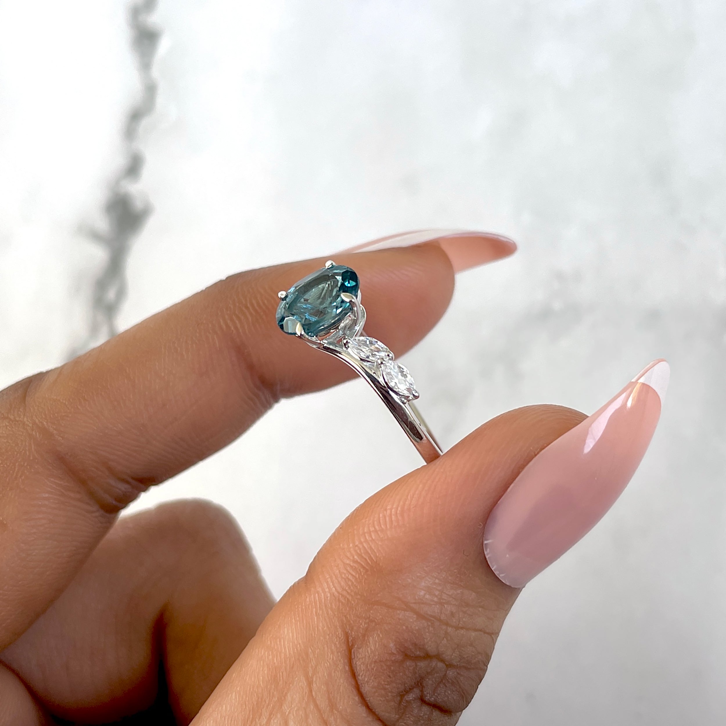 London Blue Topaz Ring-(LBTZ-SR-3163.)