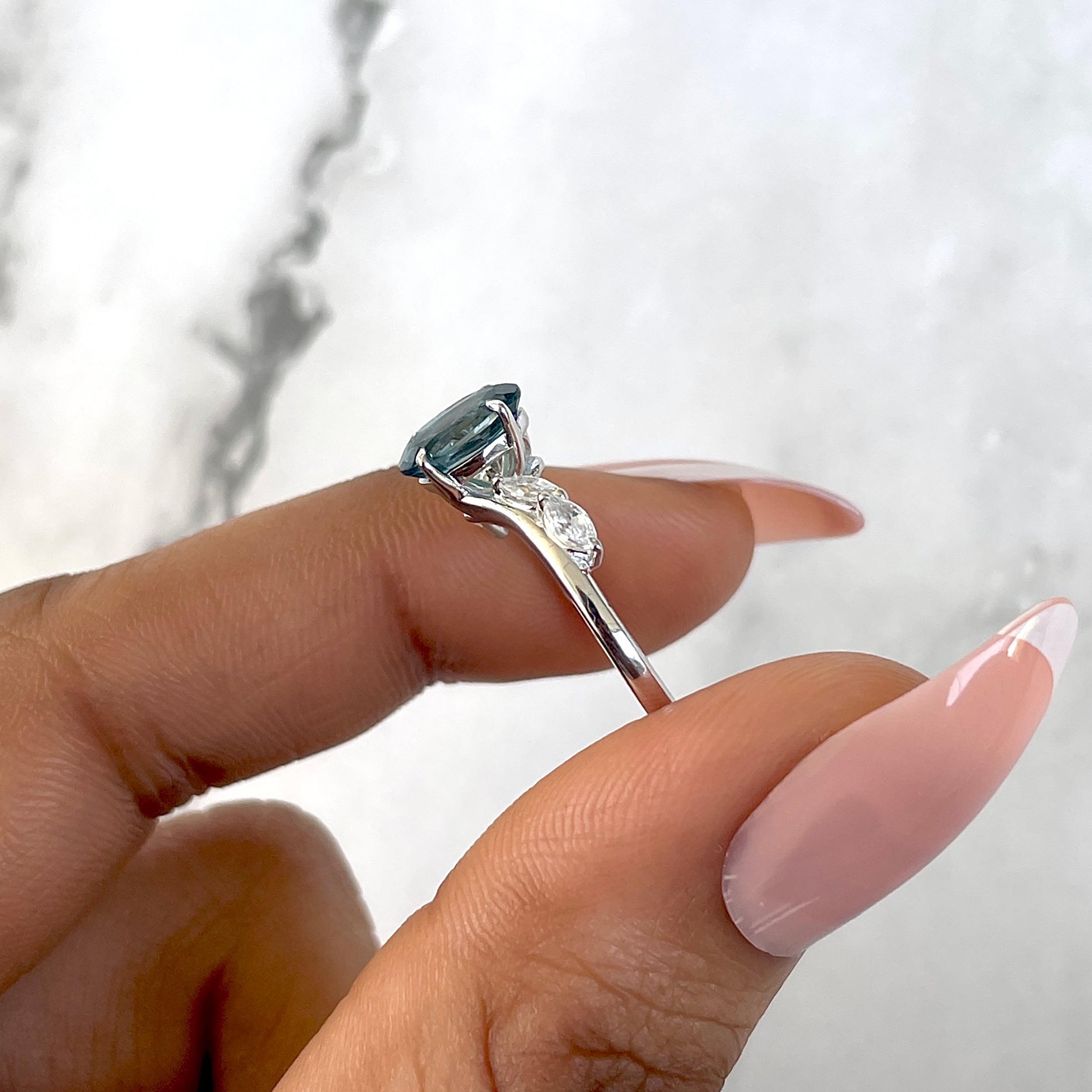 London Blue Topaz Ring-(LBTZ-SR-3163.)
