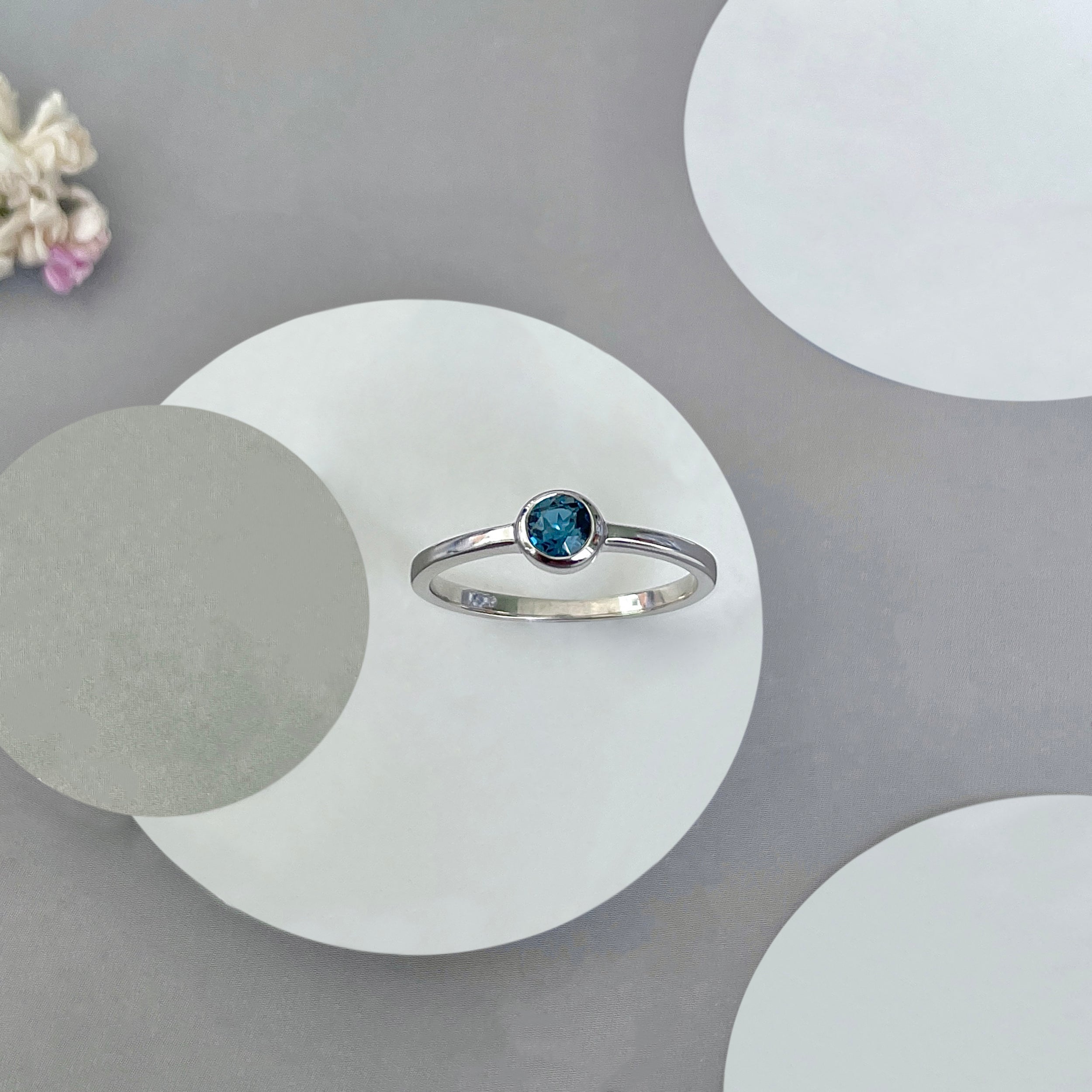 London Blue Topaz Ring-(LBTZ-SR-3229.)