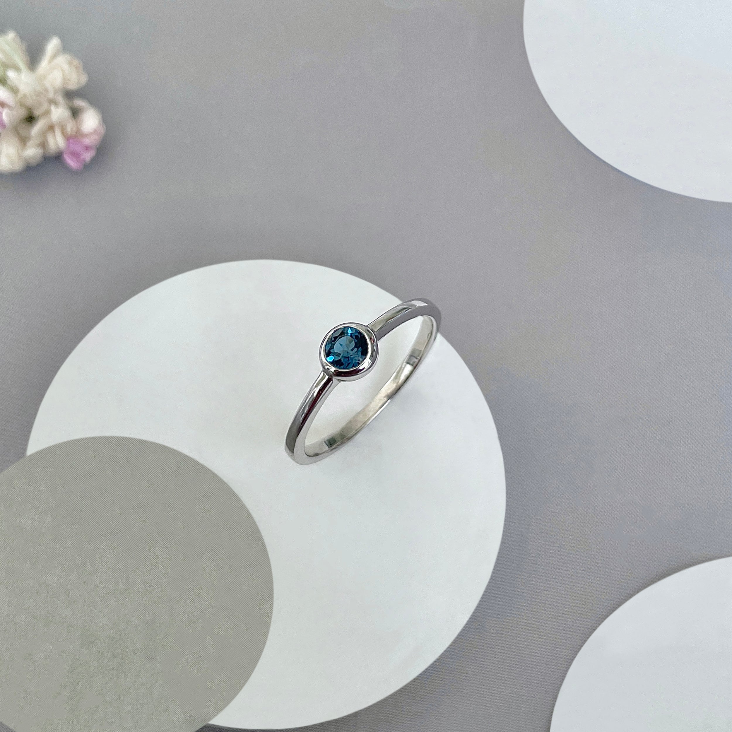 London Blue Topaz Ring-(LBTZ-SR-3229.)