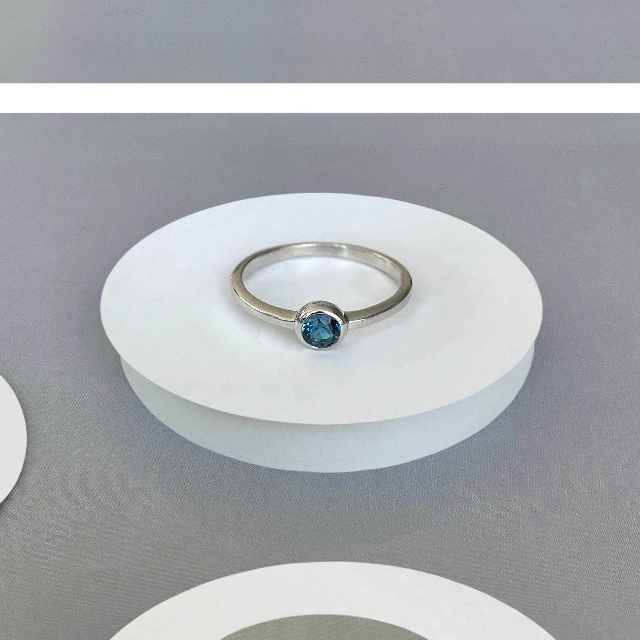 London Blue Topaz Ring-(LBTZ-SR-3229.)
