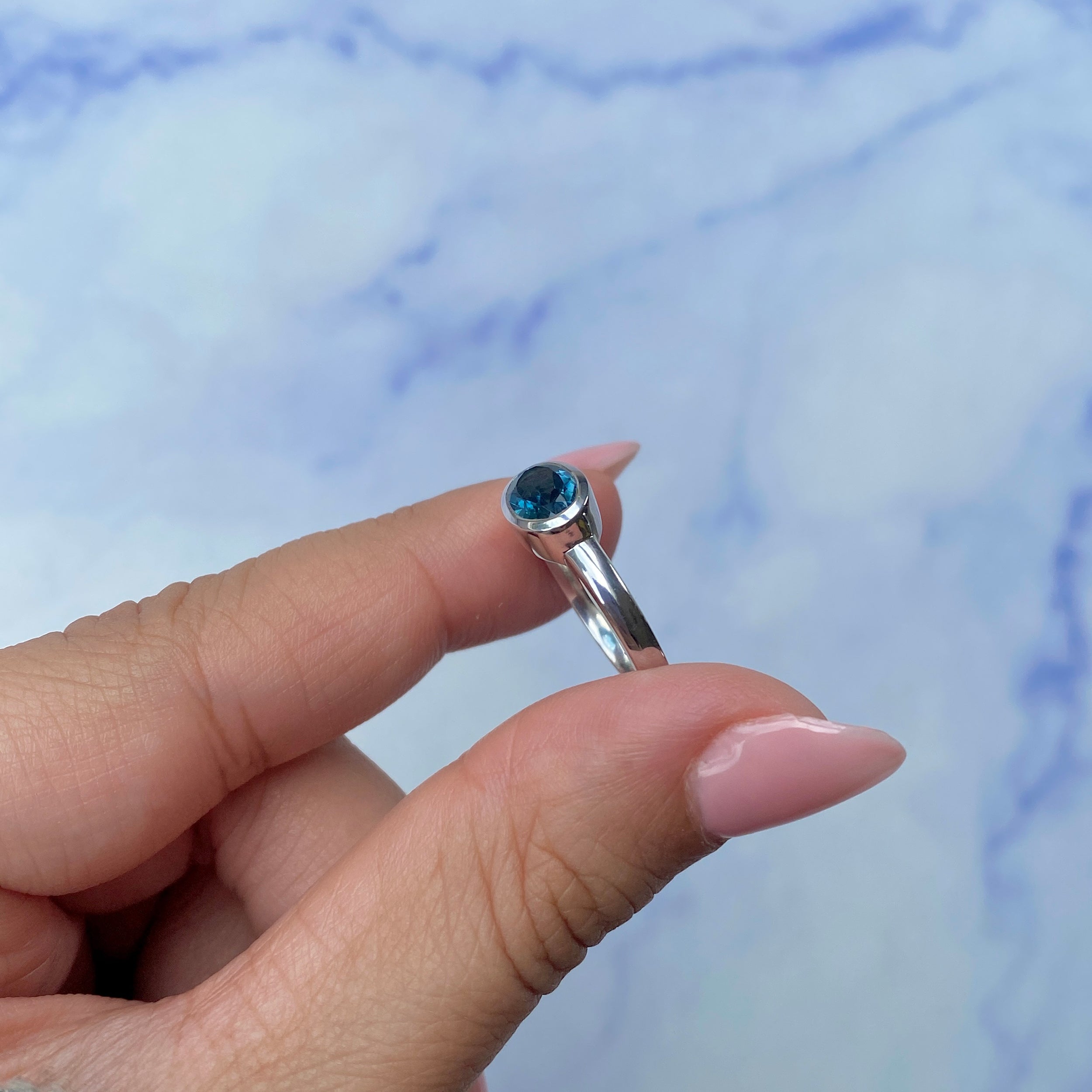 London Blue Topaz Ring-(LBTZ-SR-4026.)