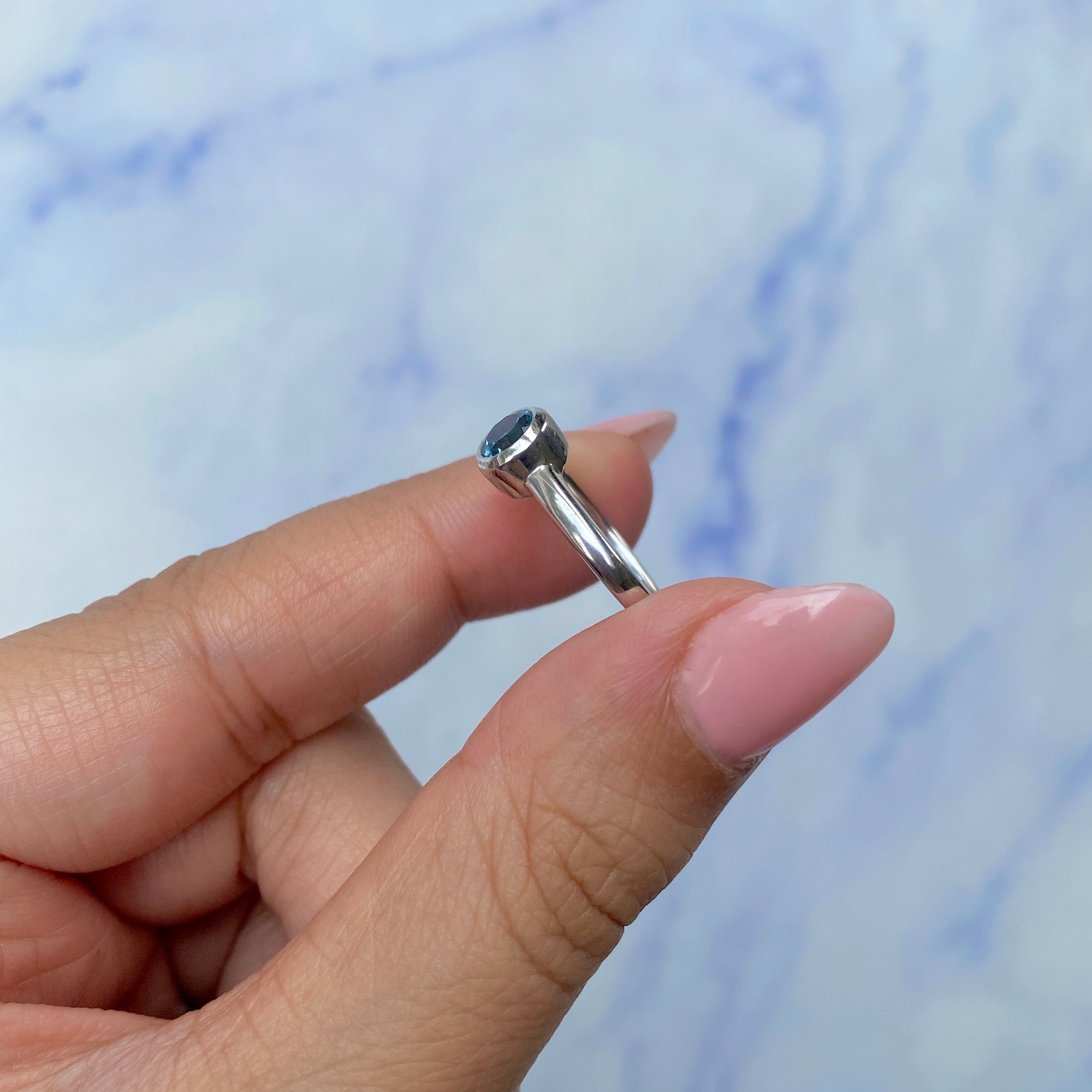 London Blue Topaz Ring-(LBTZ-SR-4029.)