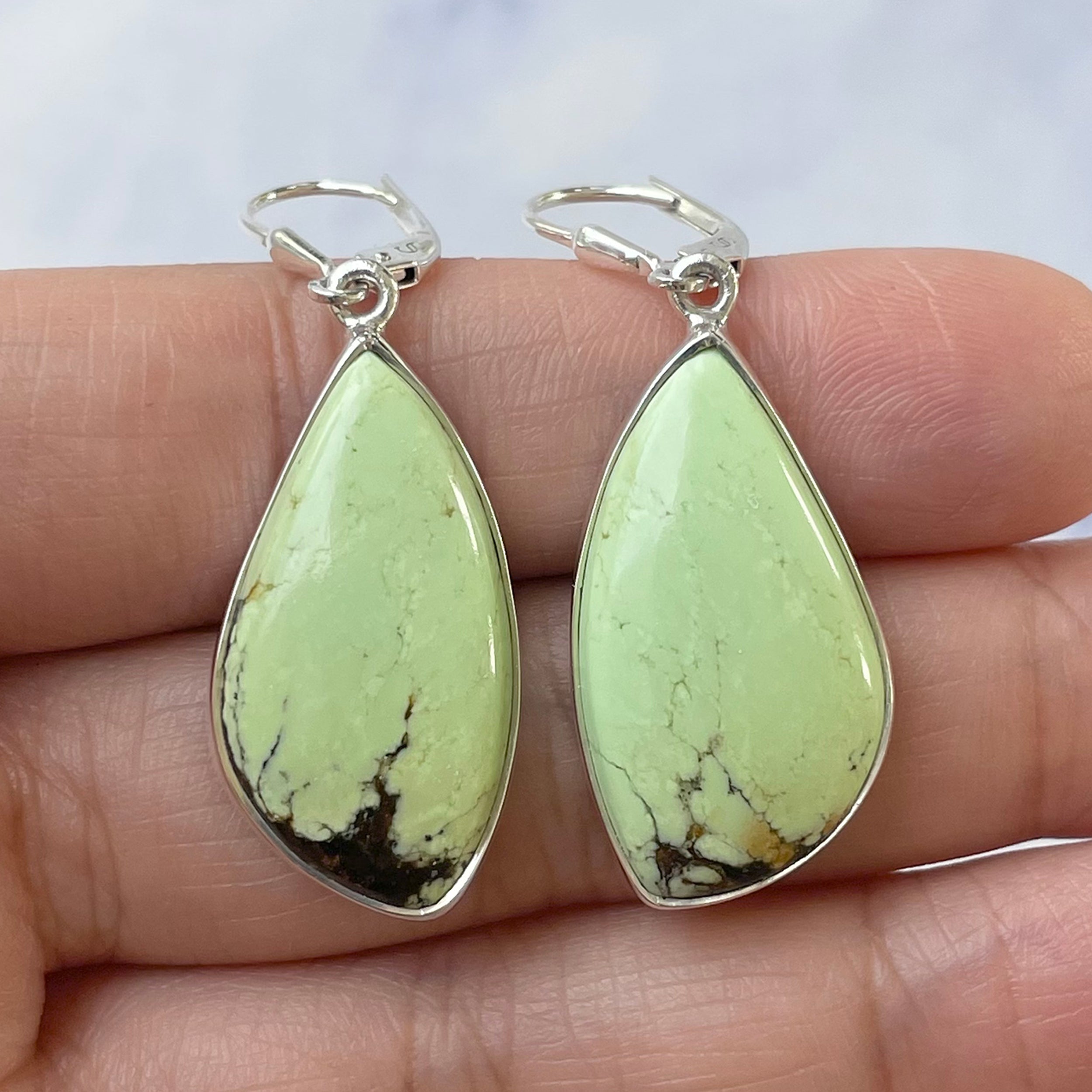 Lemon Chrysoprase Earring-(LCP-E-11.)