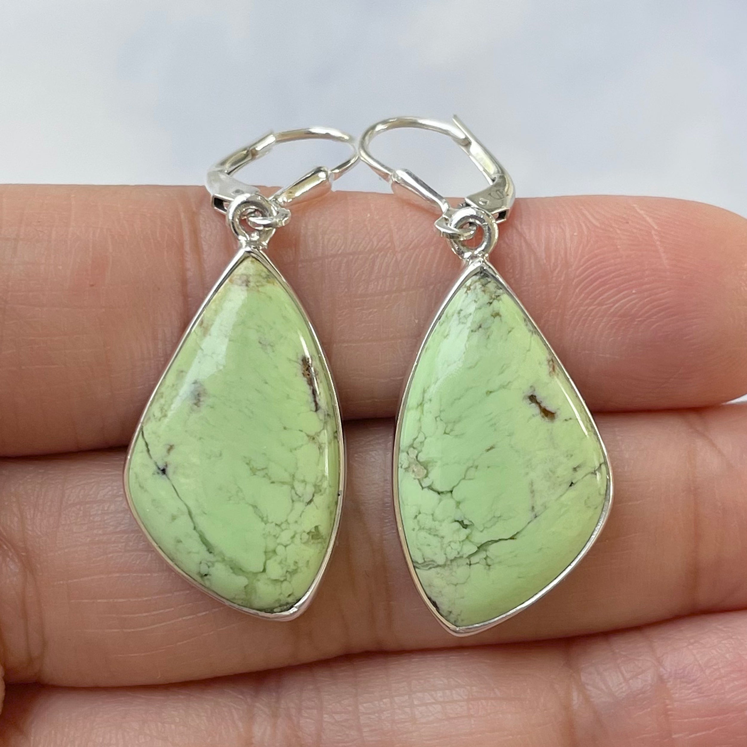 Lemon Chrysoprase Earring-(LCP-E-12.)