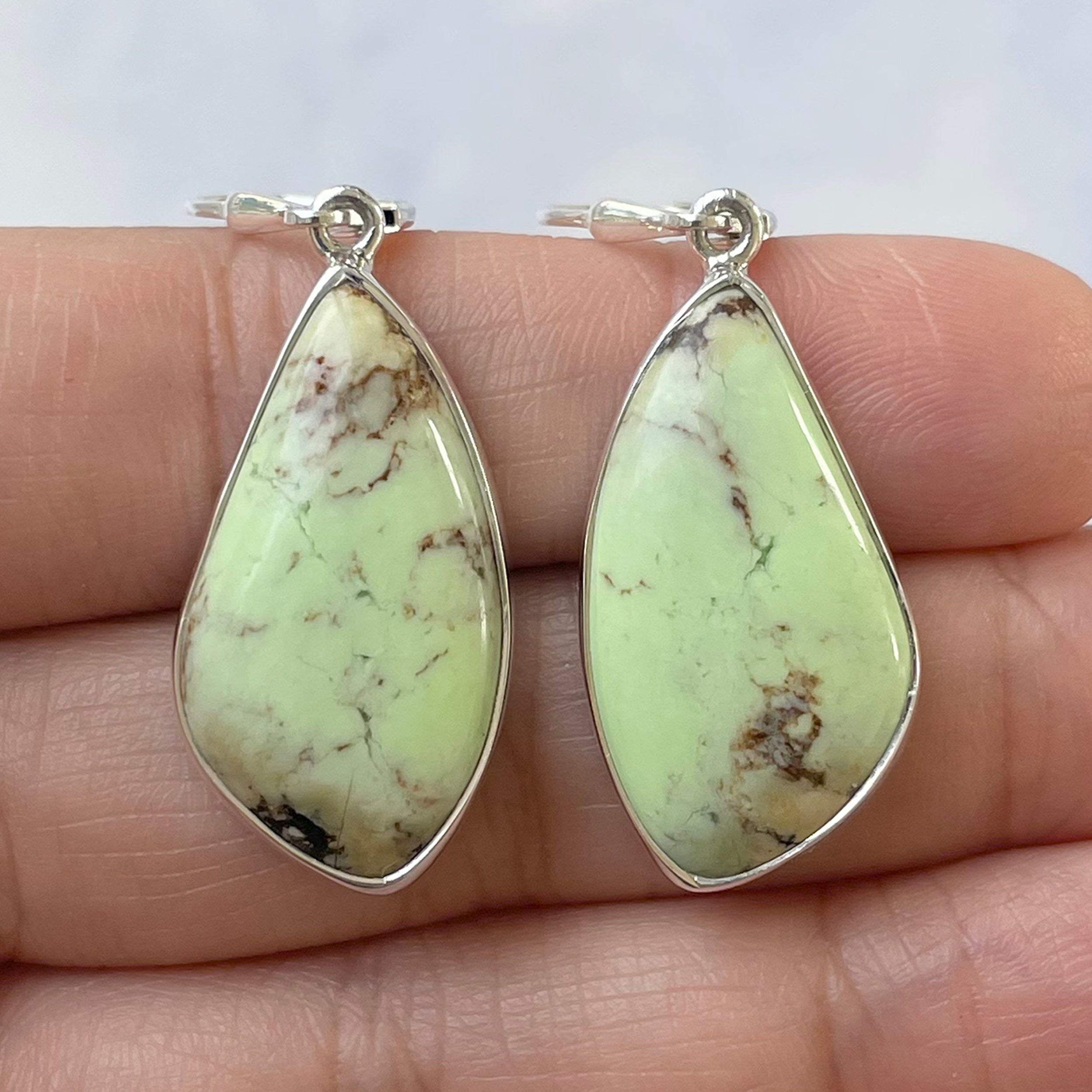 Lemon Chrysoprase Earring-(LCP-E-13.)