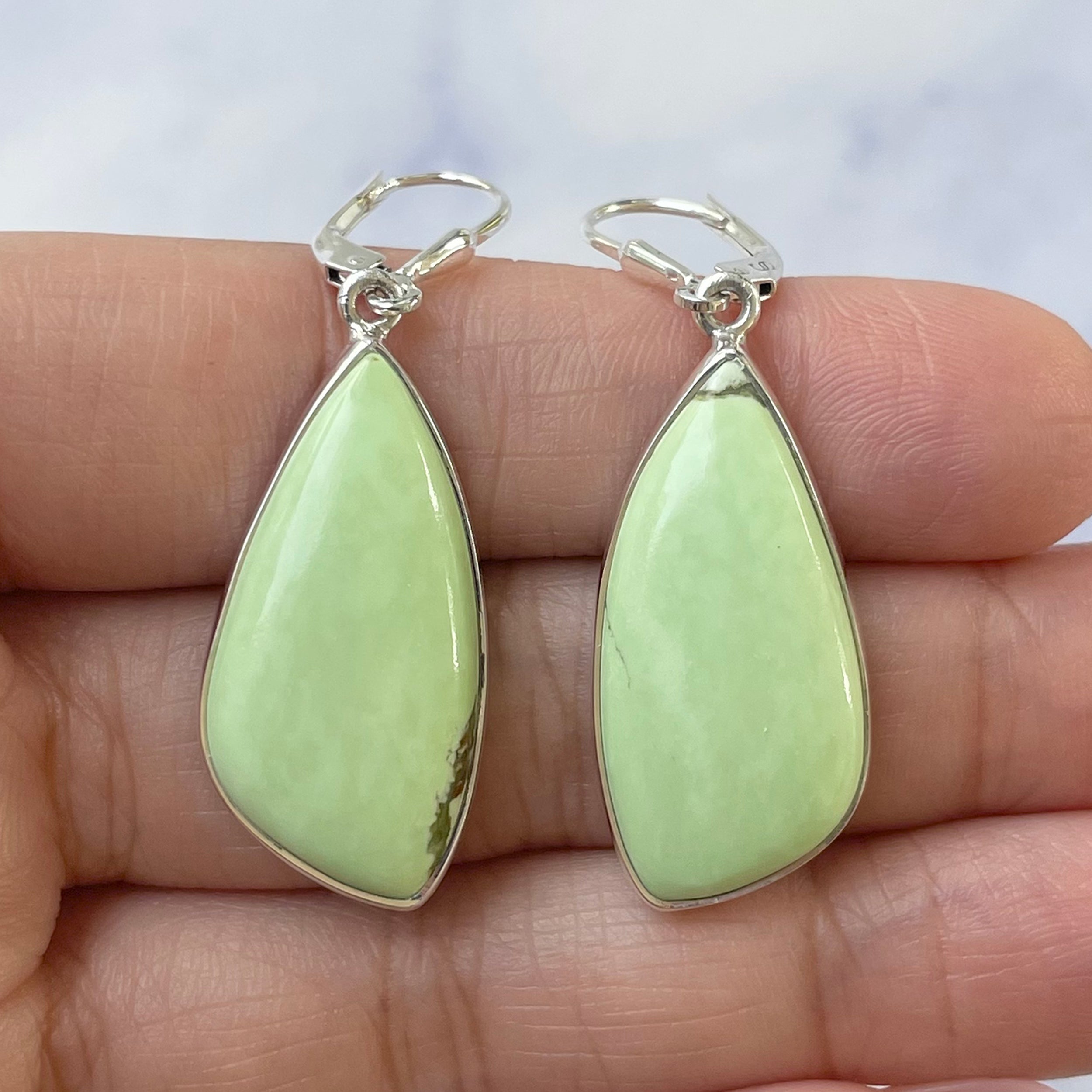 Lemon Chrysoprase Earring-(LCP-E-14.)