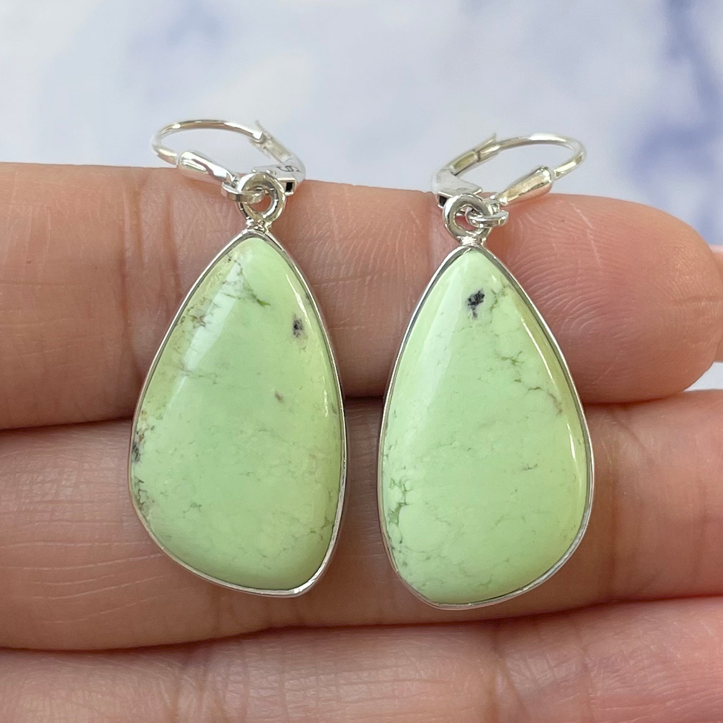 Lemon Chrysoprase Earring-(LCP-E-16.)