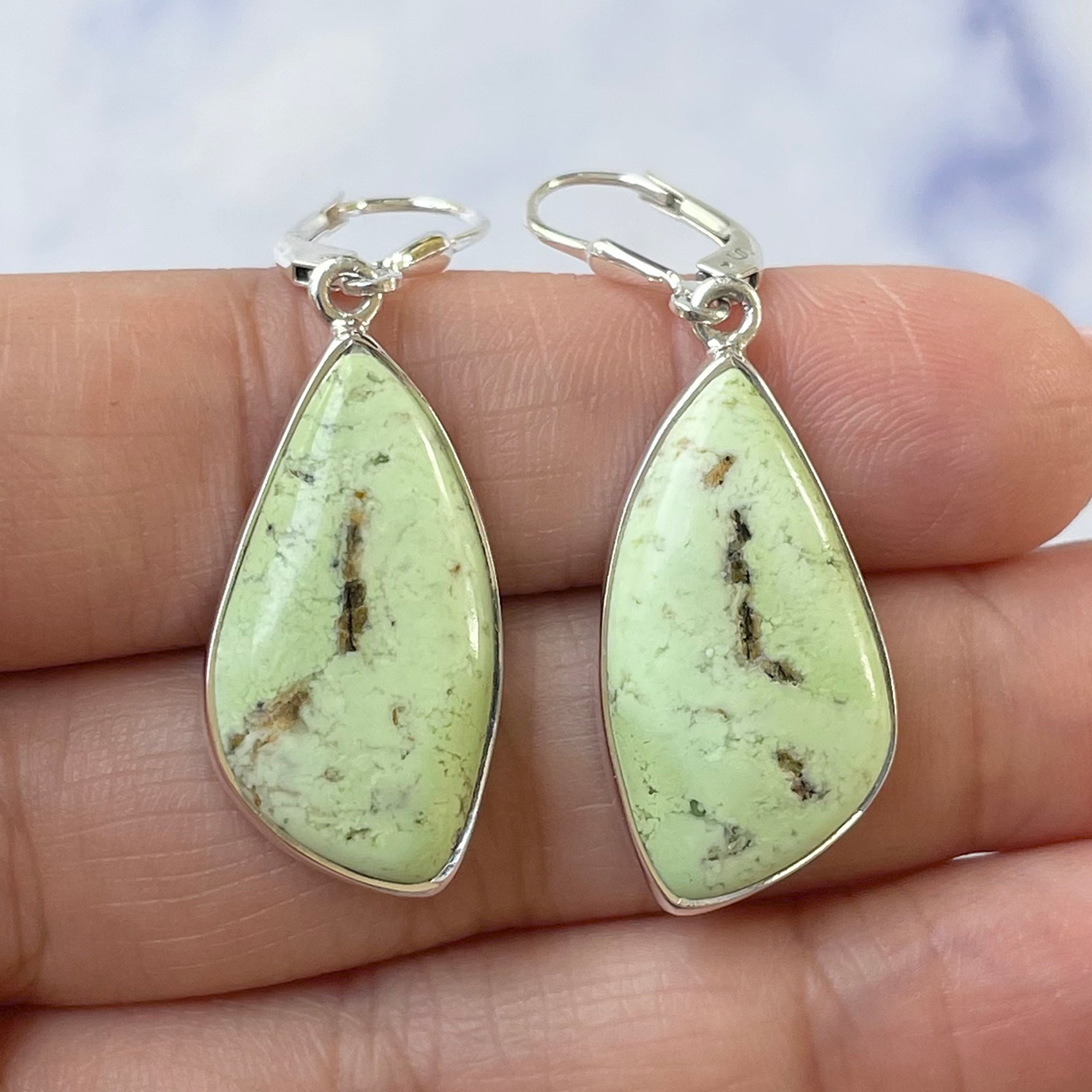 Lemon Chrysoprase Earring-(LCP-E-18.)