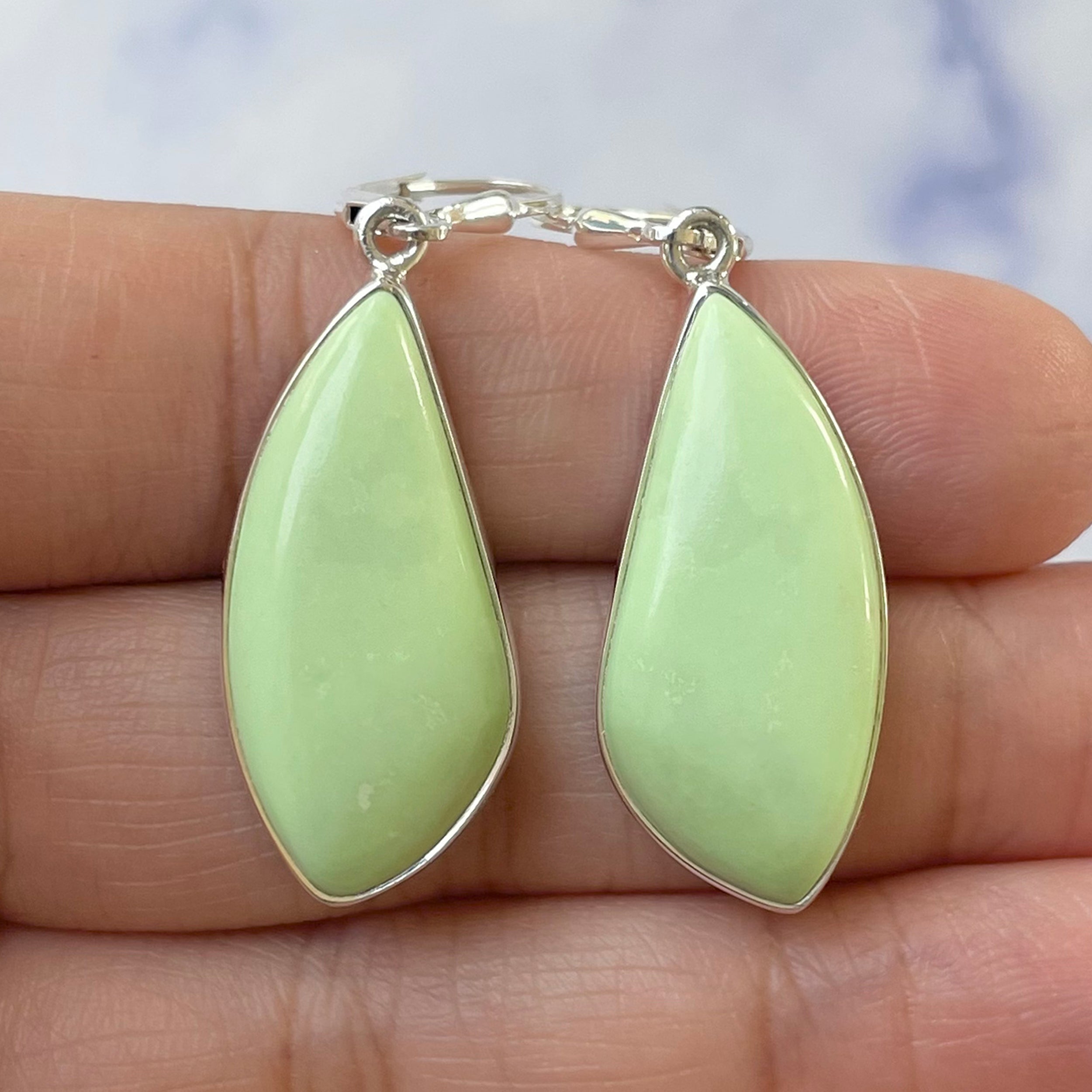 Lemon Chrysoprase Earring-(LCP-E-20.)