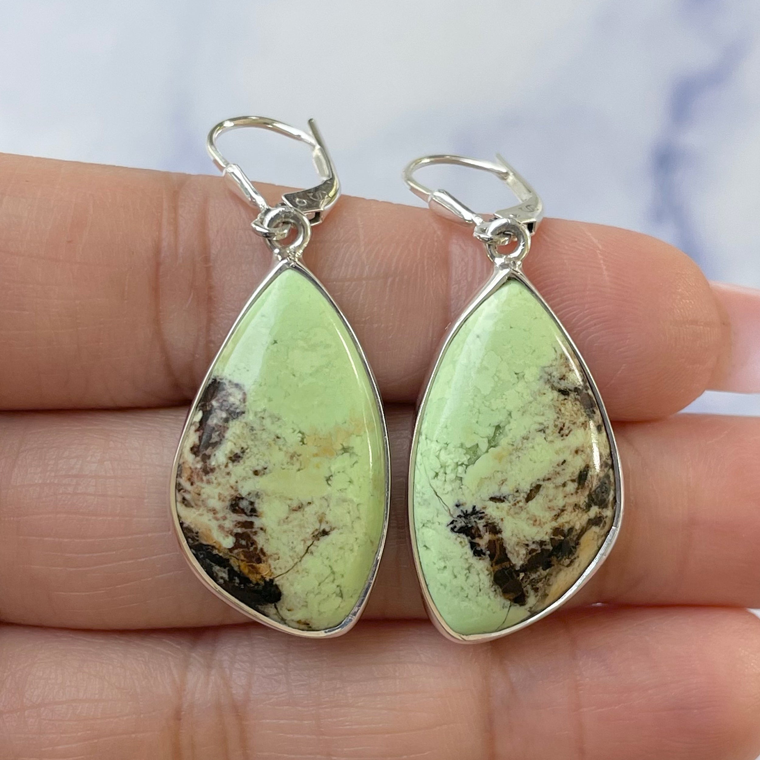 Lemon Chrysoprase Earring-(LCP-E-21.)