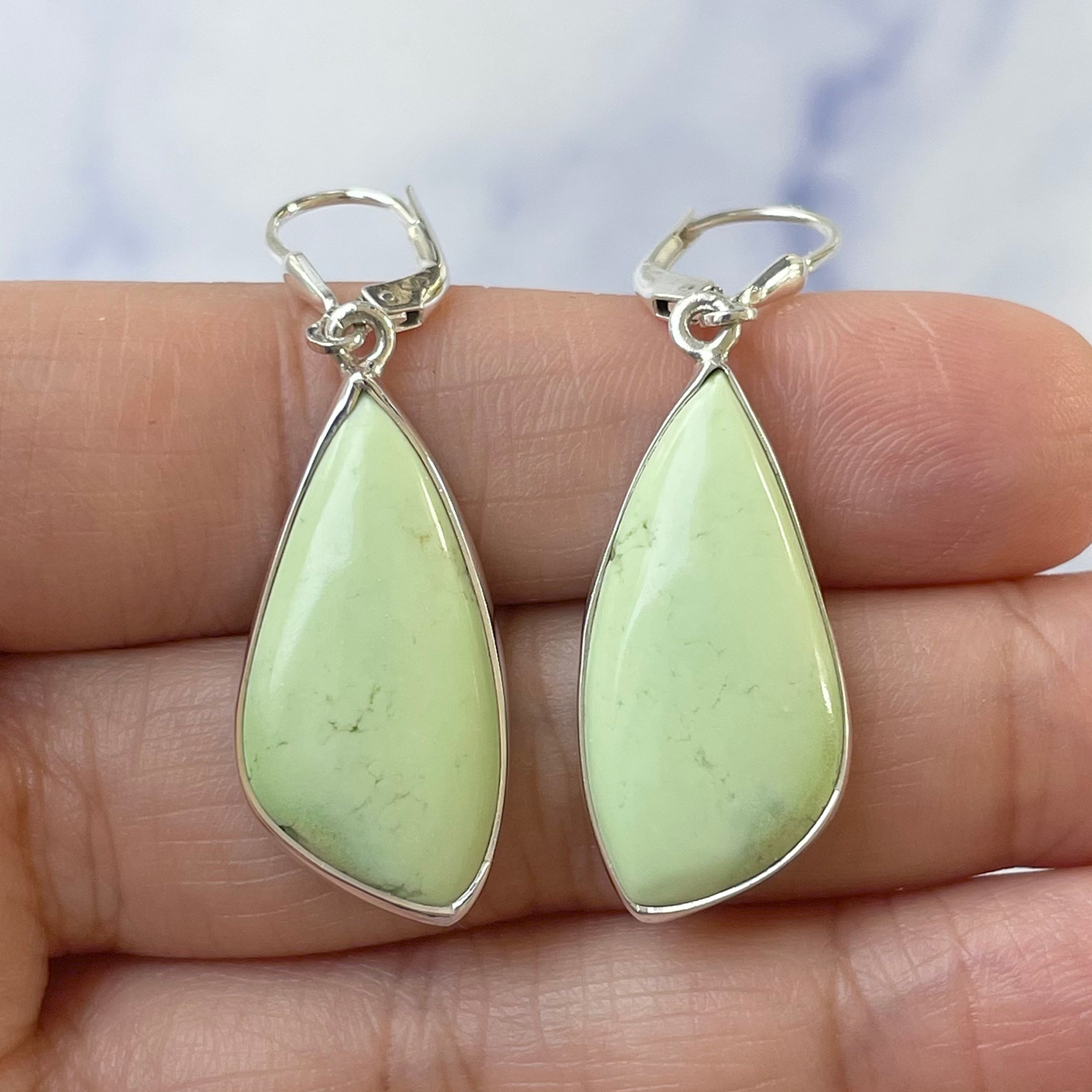 Lemon Chrysoprase Earring-(LCP-E-22.)