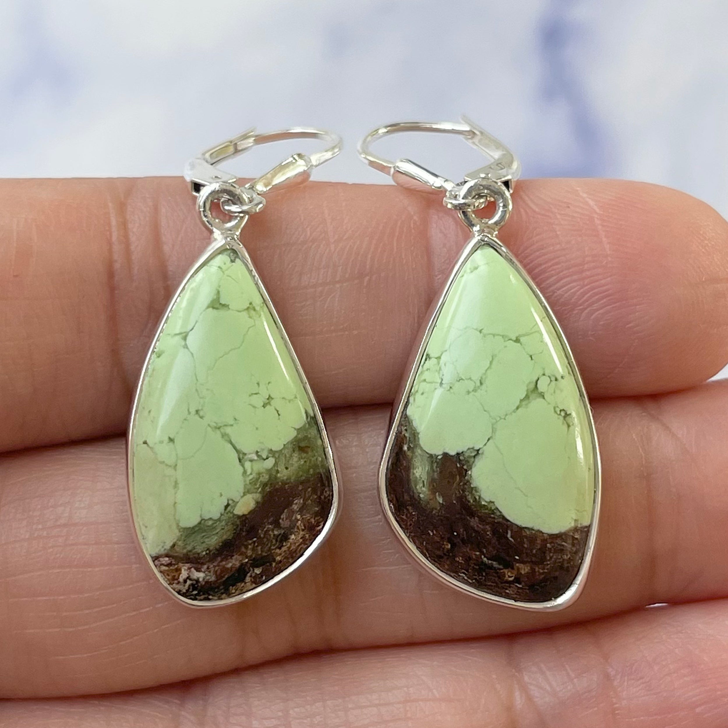 Lemon Chrysoprase Earring-(LCP-E-23.)