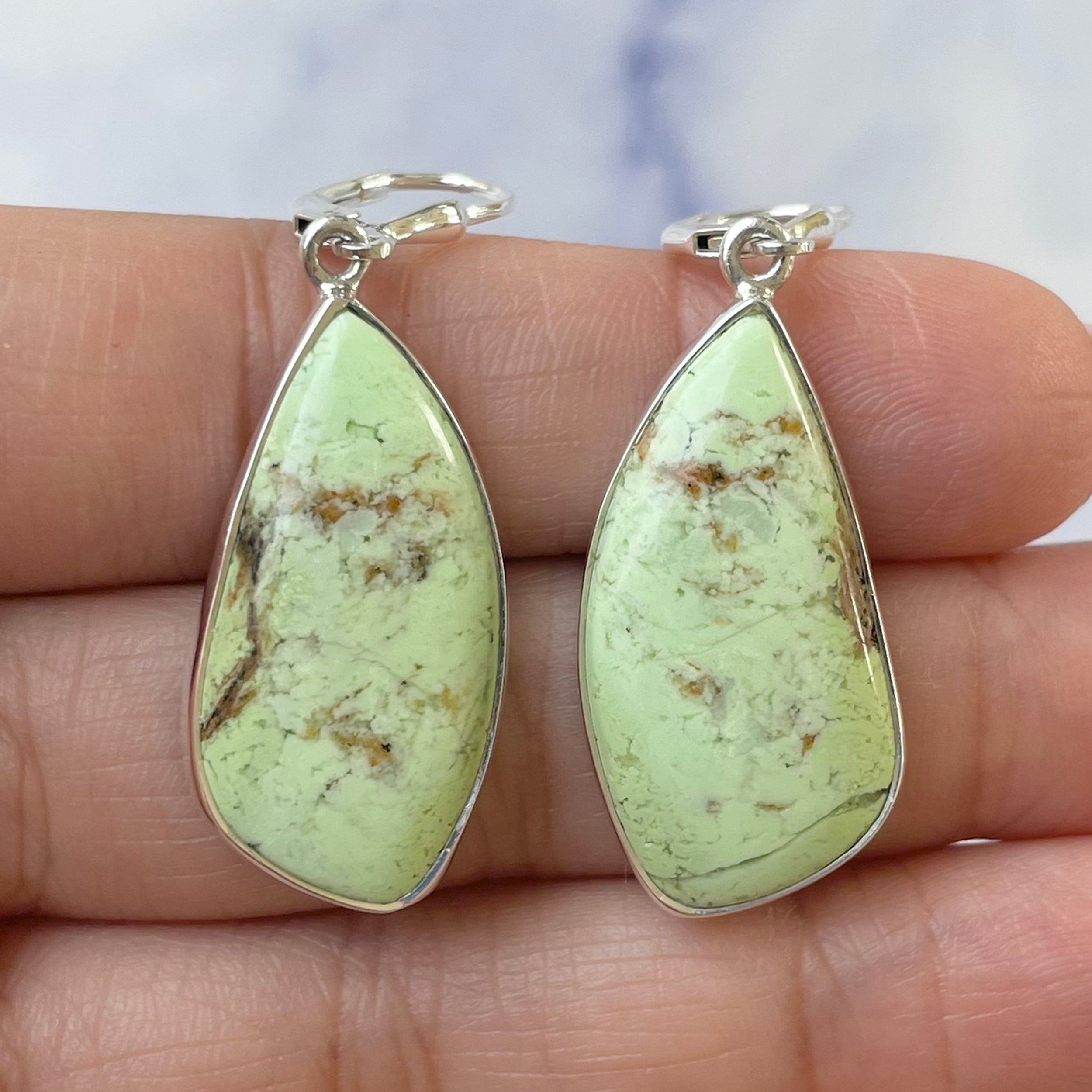 Lemon Chrysoprase Earring-(LCP-E-26.)