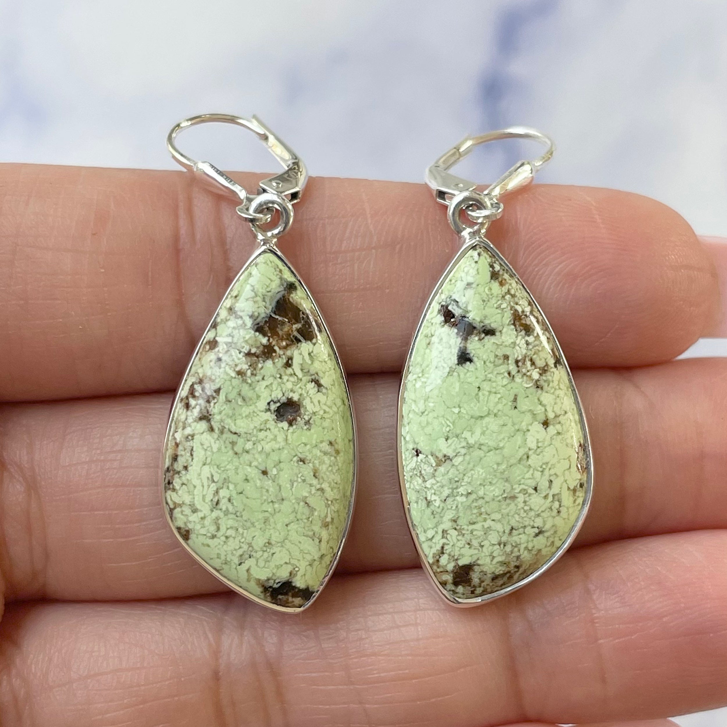 Lemon Chrysoprase Earring-(LCP-E-27.)