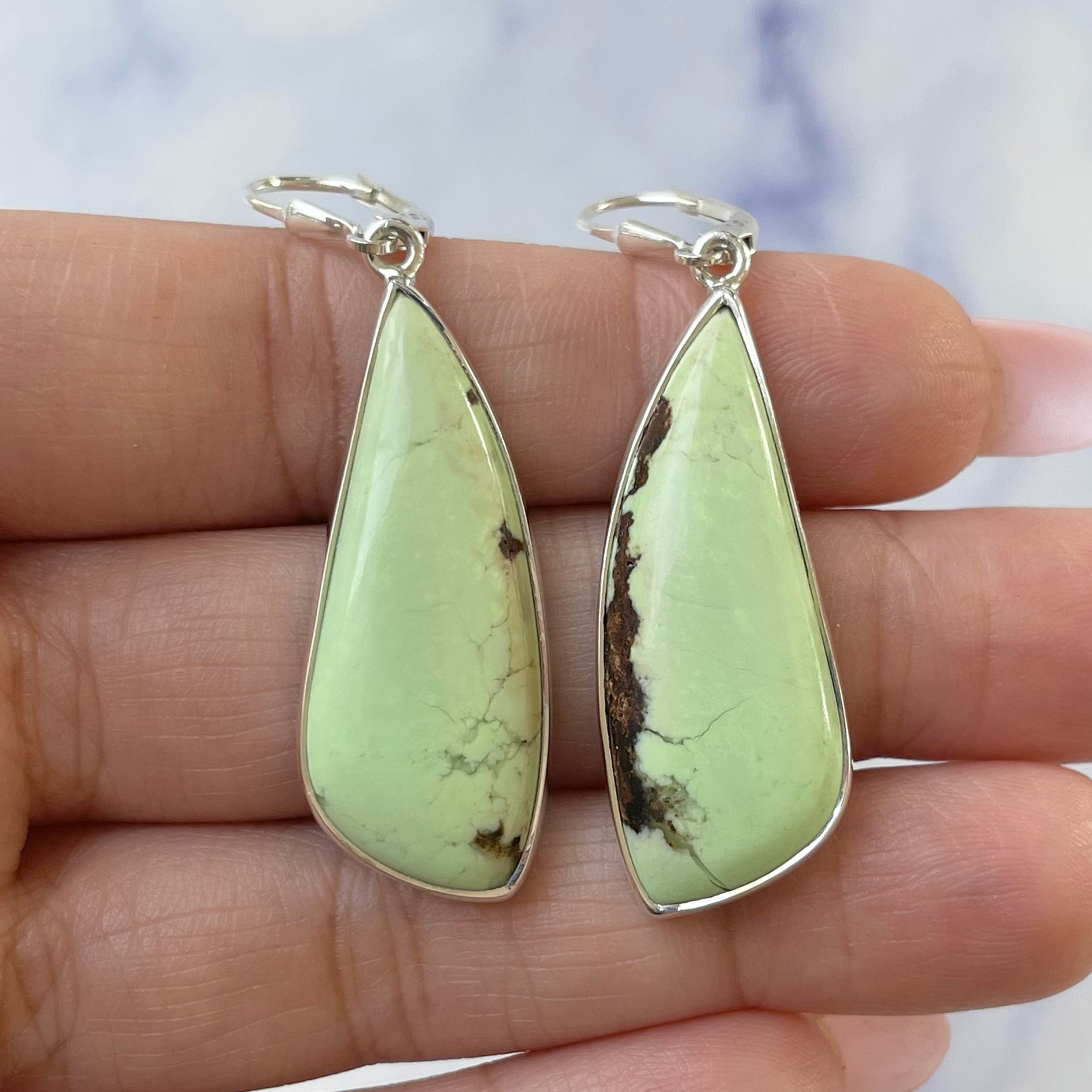 Lemon Chrysoprase Earring-(LCP-E-28.)
