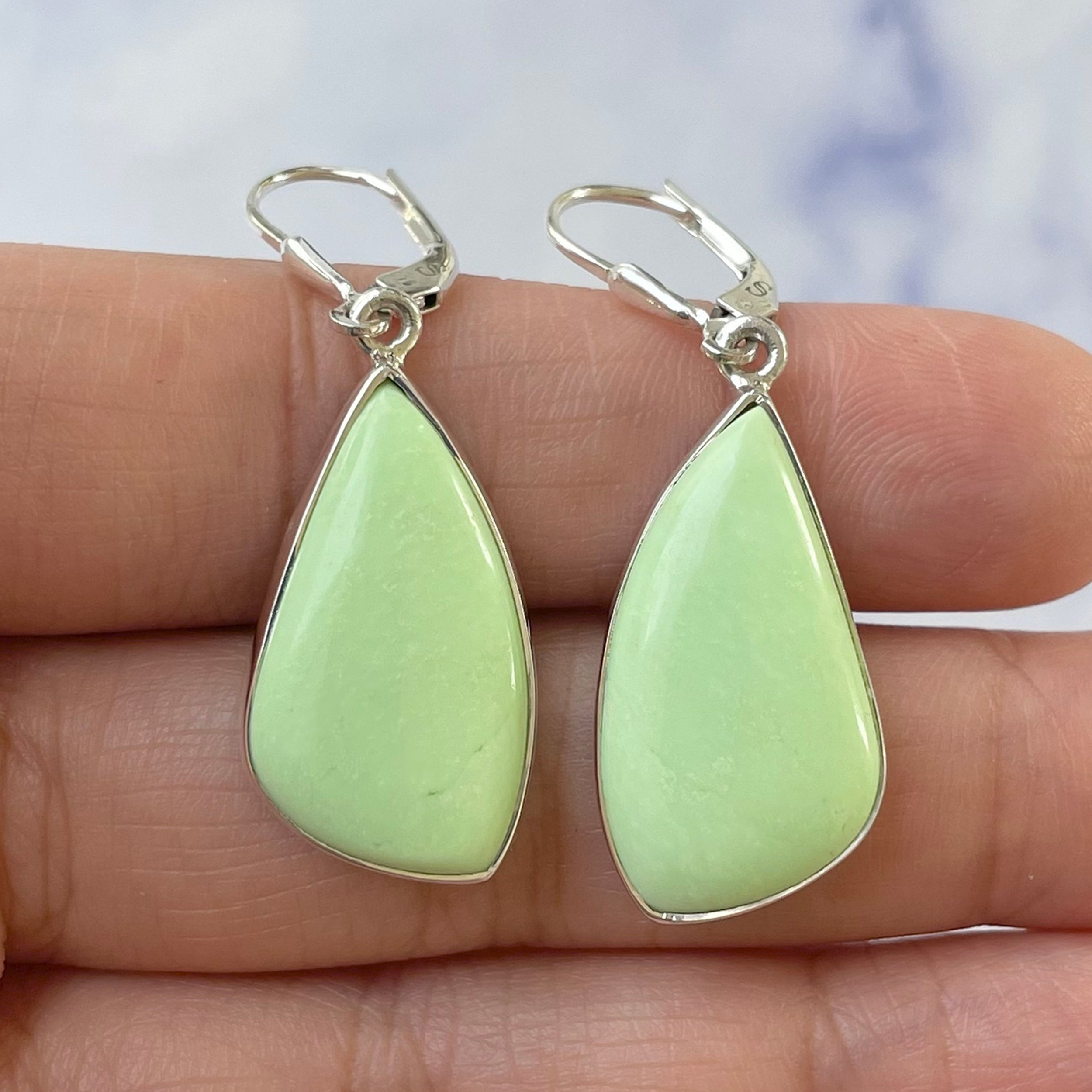 Lemon Chrysoprase Earring-(LCP-E-30.)