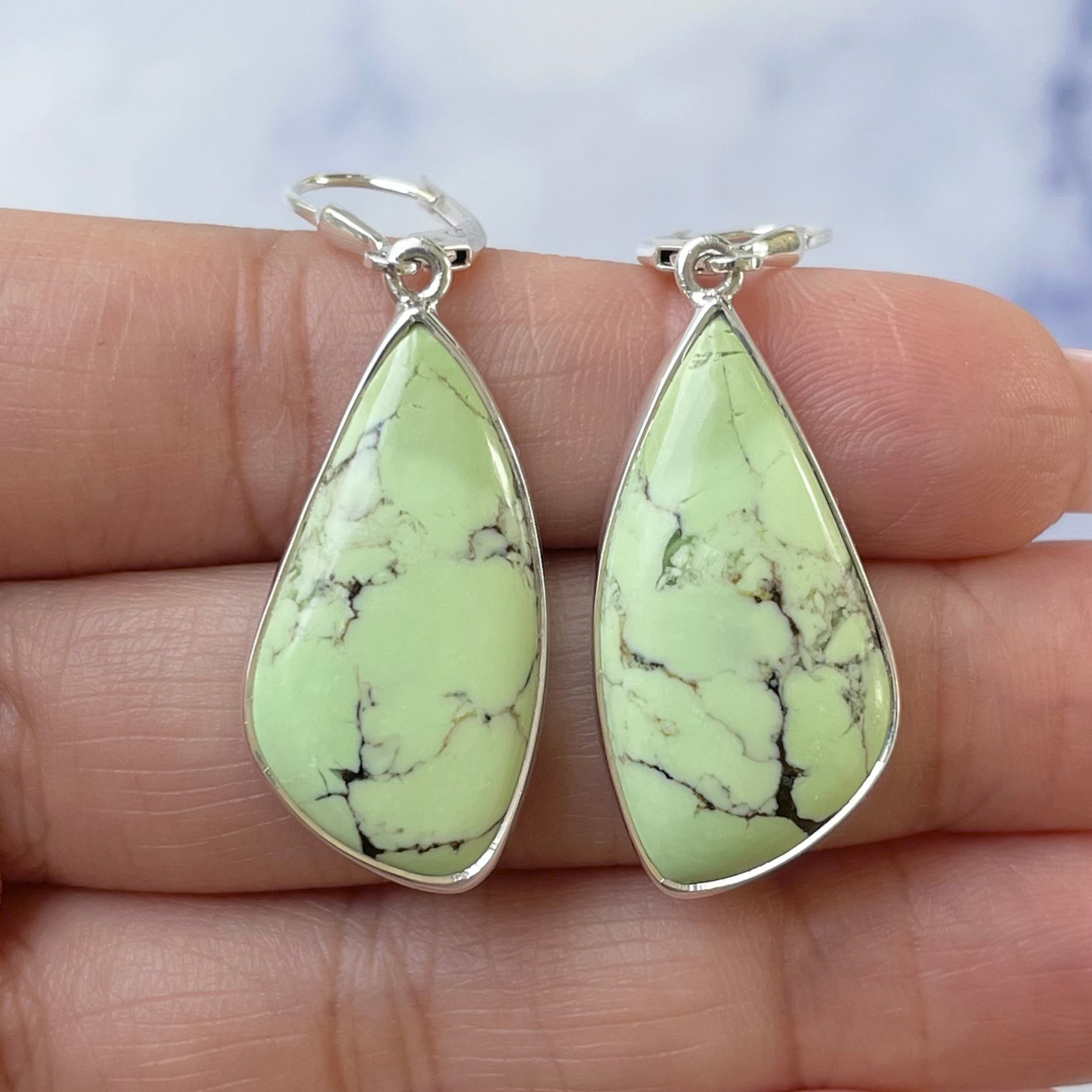 Lemon Chrysoprase Earring-(LCP-E-4.)