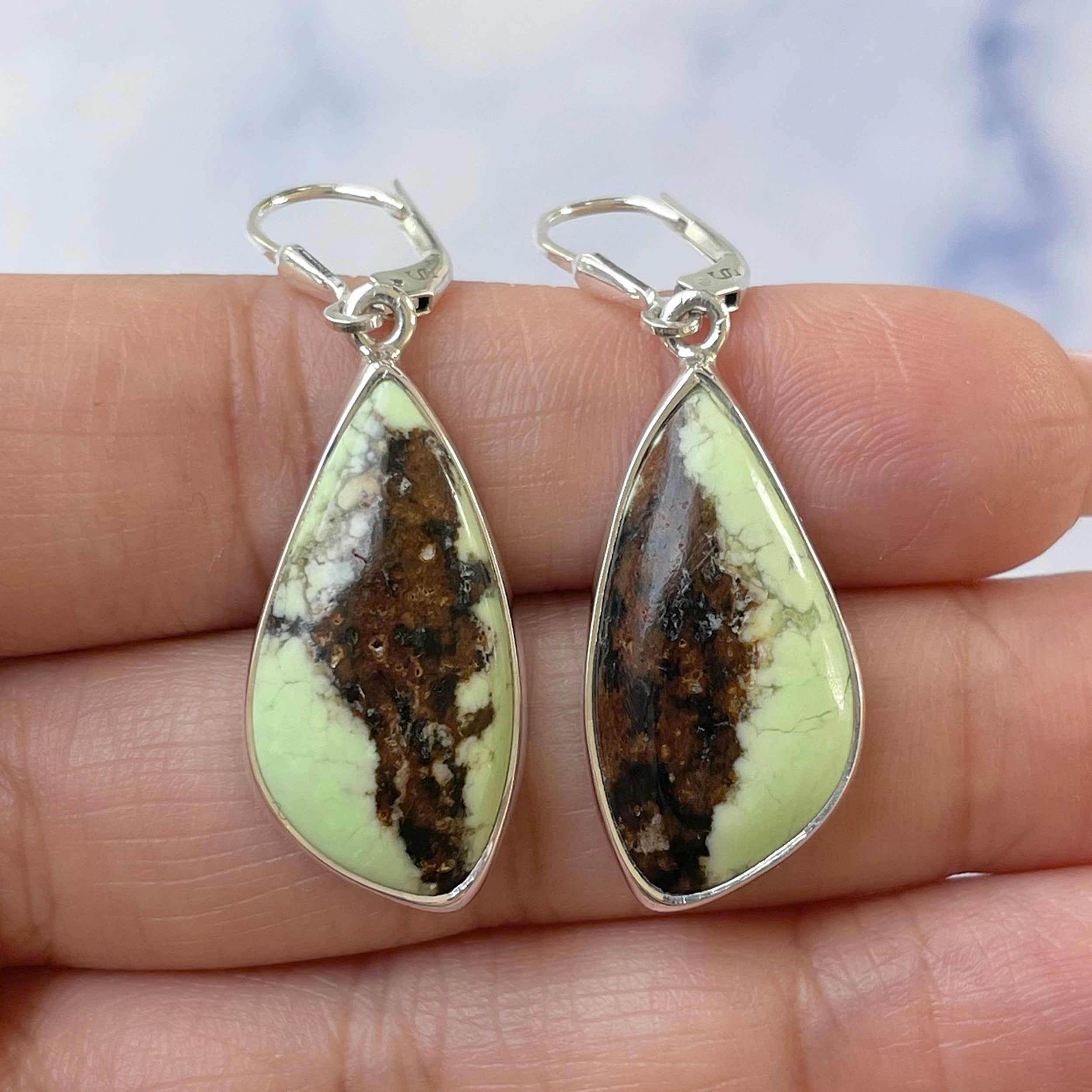 Lemon Chrysoprase Earring-(LCP-E-6.)