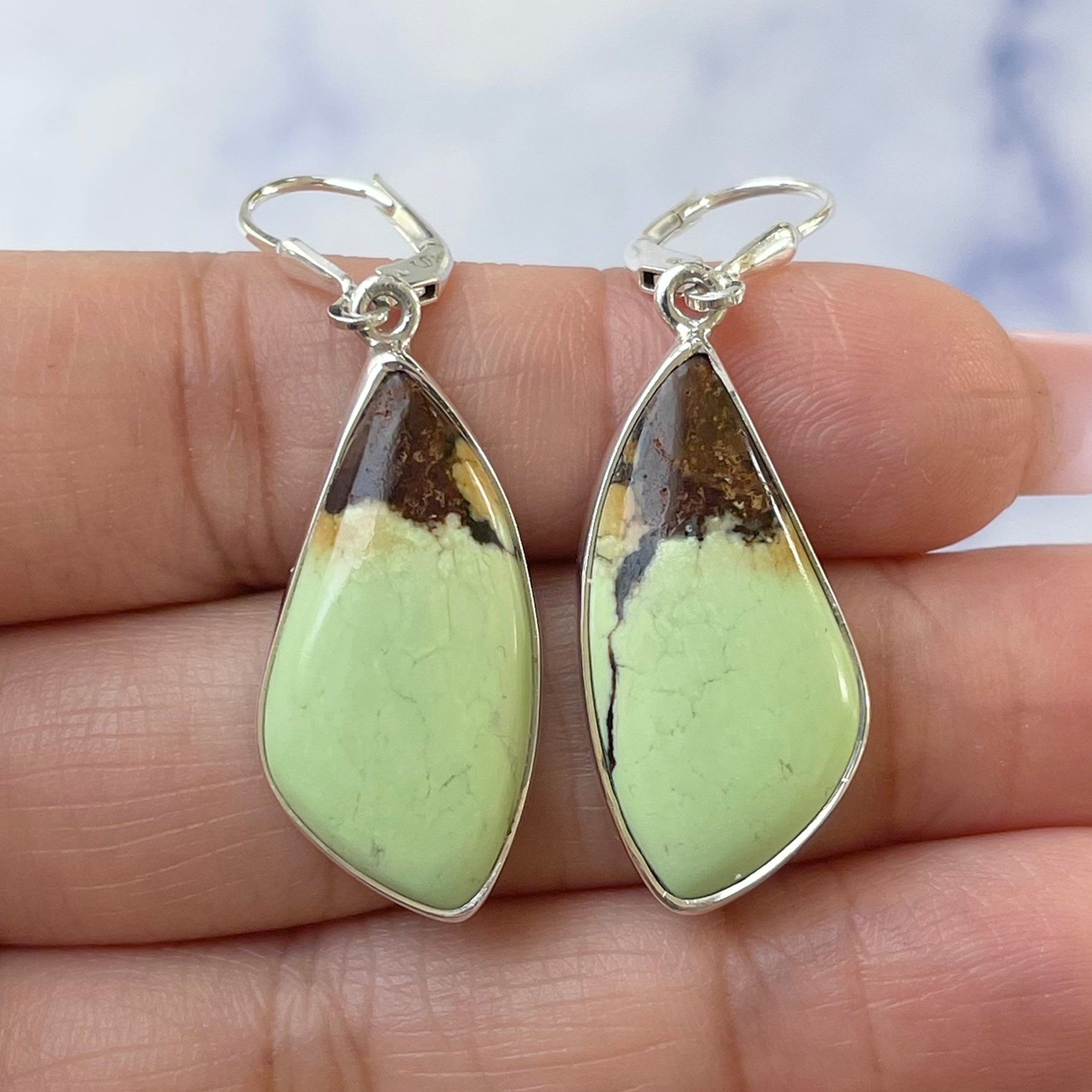 Lemon Chrysoprase Earring-(LCP-E-7.)