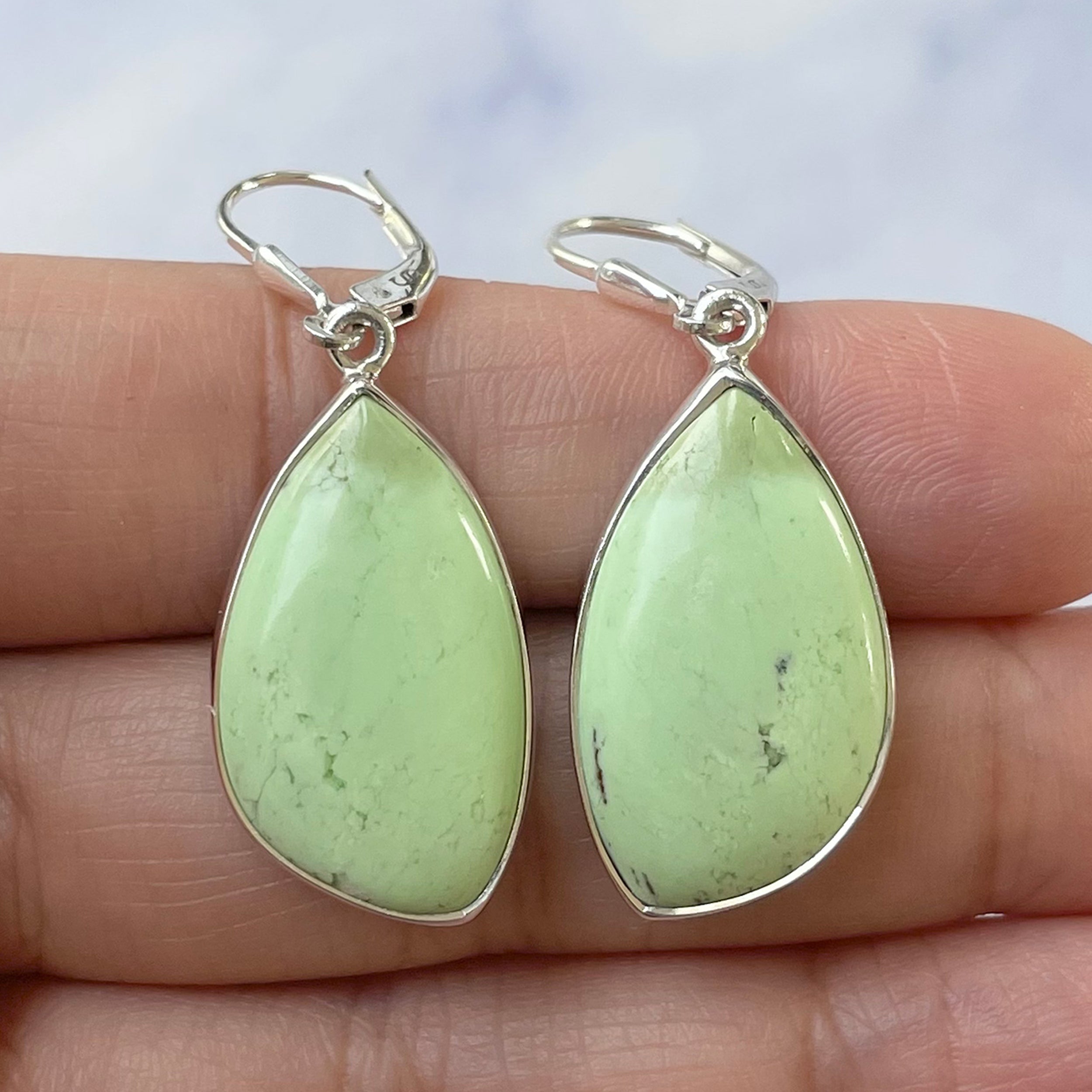 Lemon Chrysoprase Earring-(LCP-E-9.)