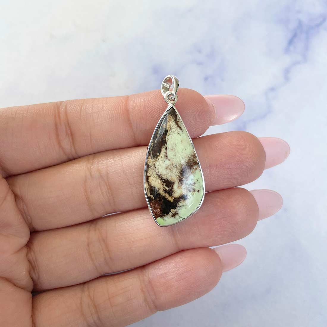 Lemon Chrysoprase Pendant-(LCP-P-1.)