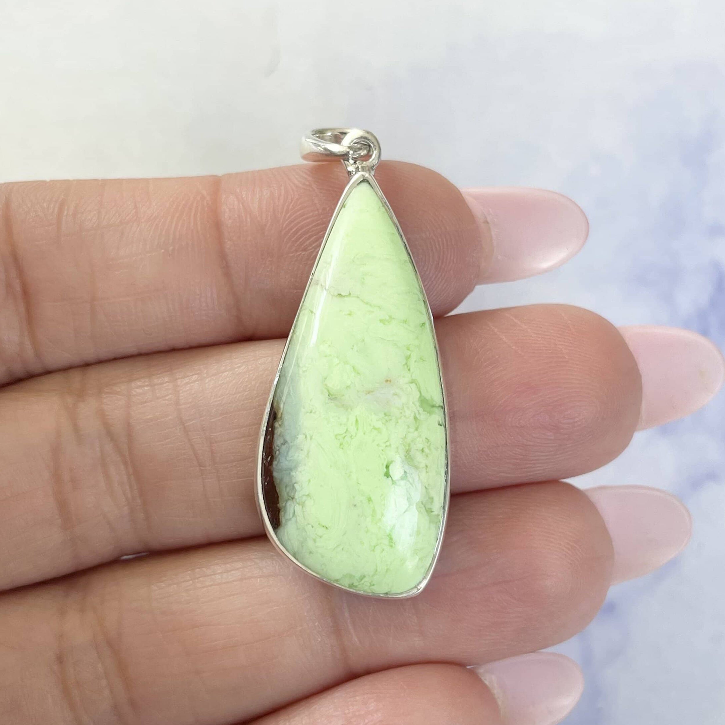 Lemon Chrysoprase Pendant-(LCP-P-25.)