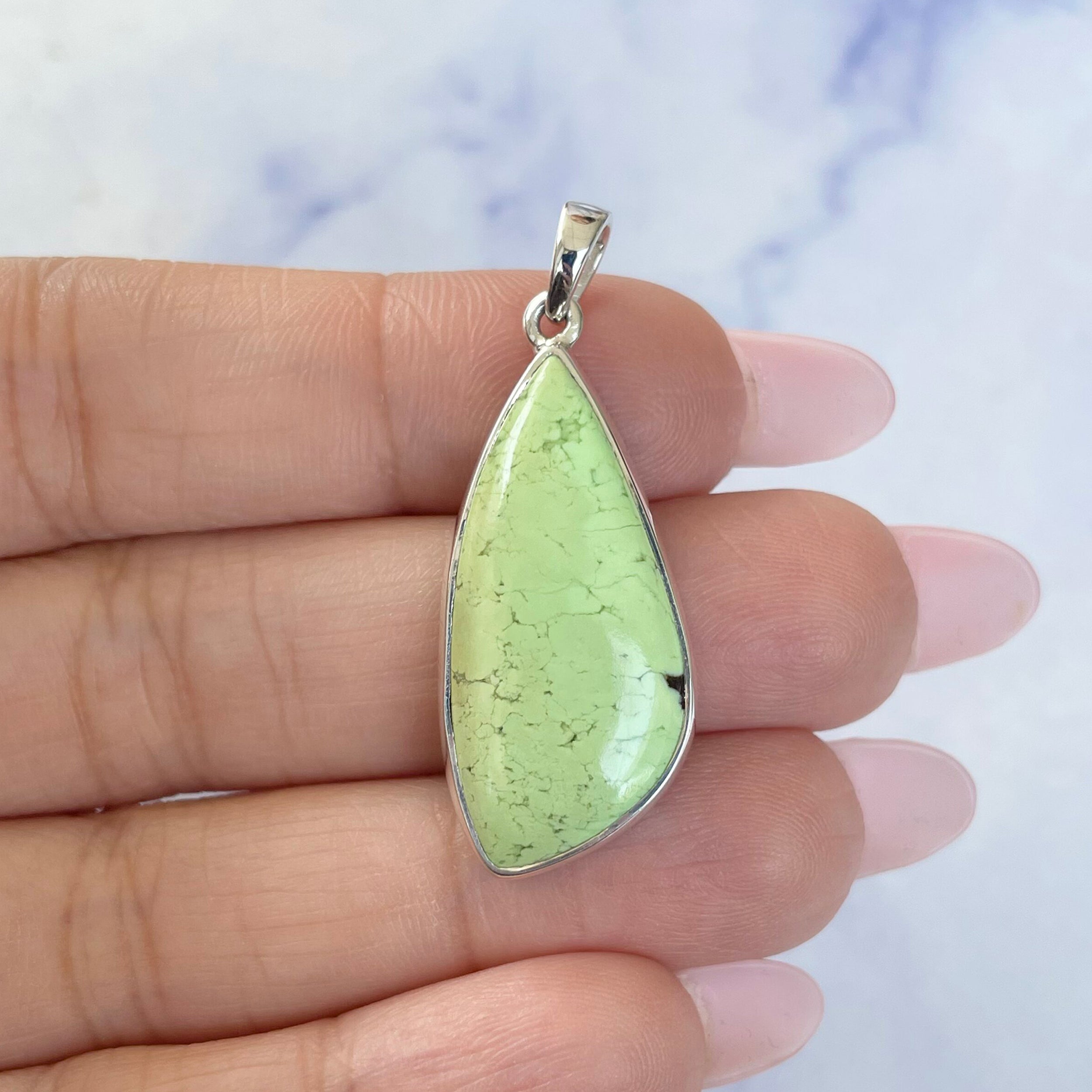 Lemon Chrysoprase Pendant-(LCP-P-3.)
