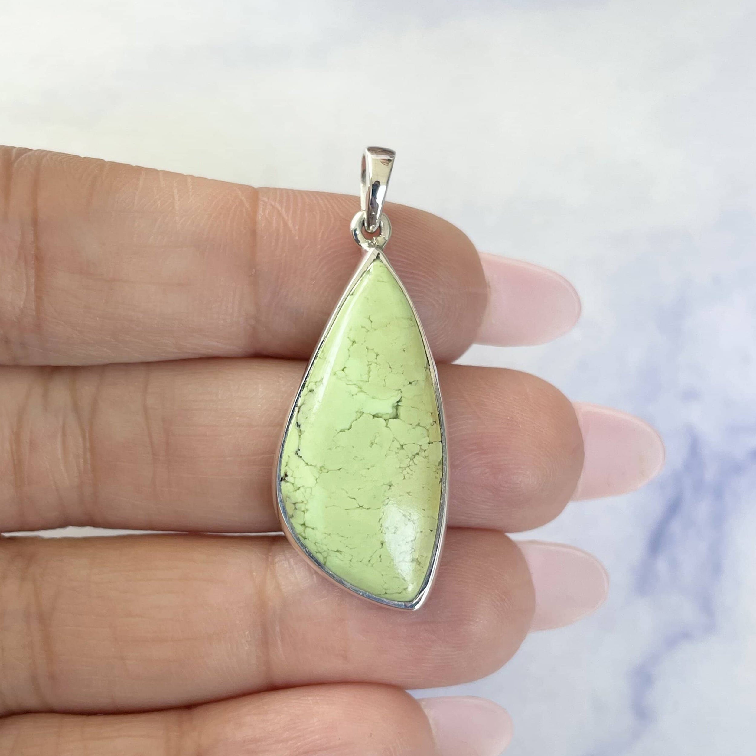 Lemon Chrysoprase Pendant-(LCP-P-32.)