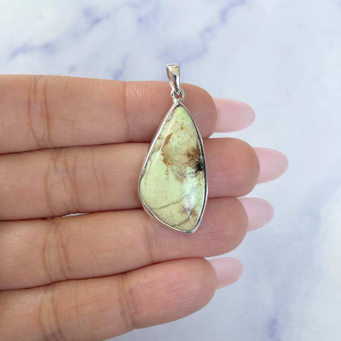 Lemon Chrysoprase Pendant-(LCP-P-5.)