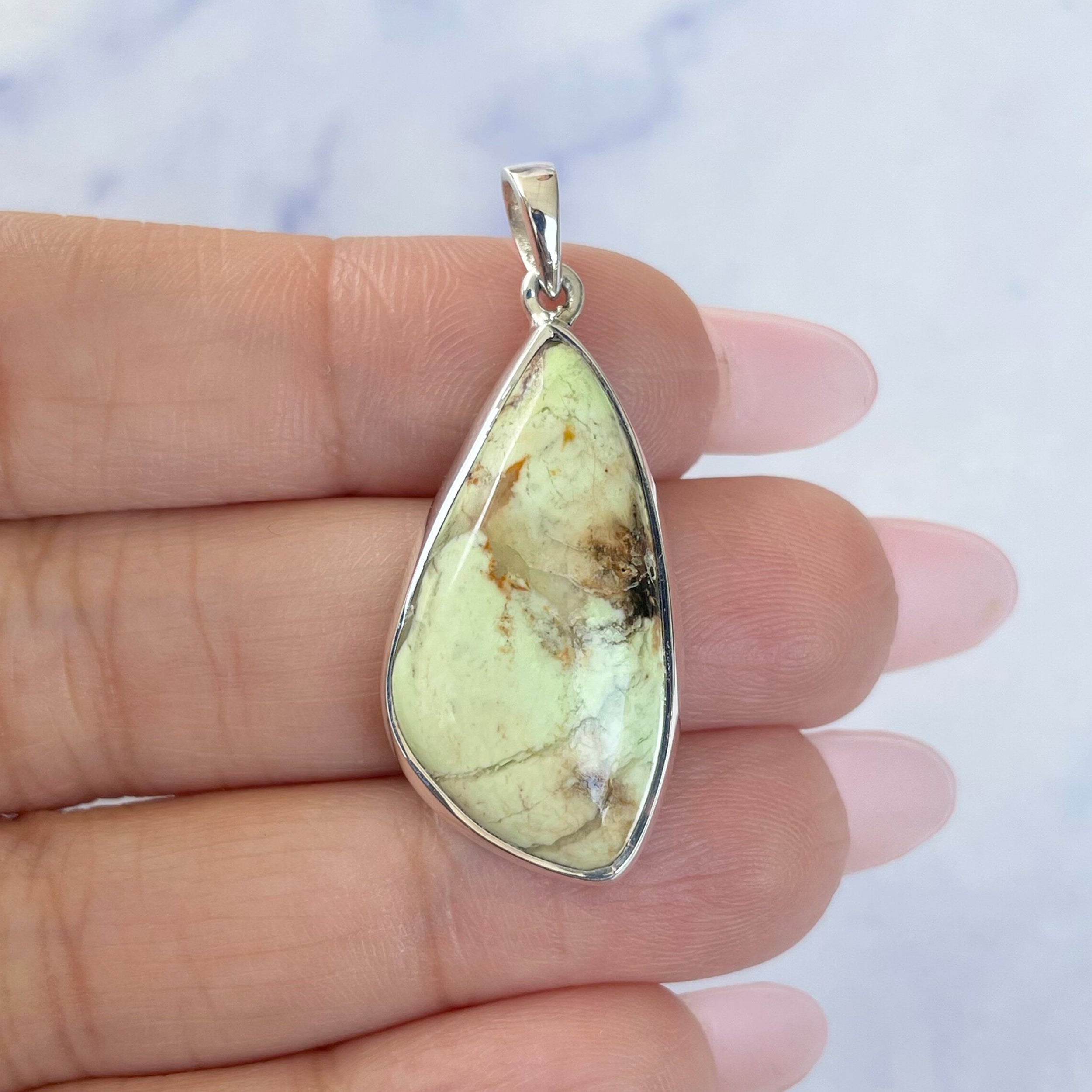Lemon Chrysoprase Pendant-(LCP-P-5.)