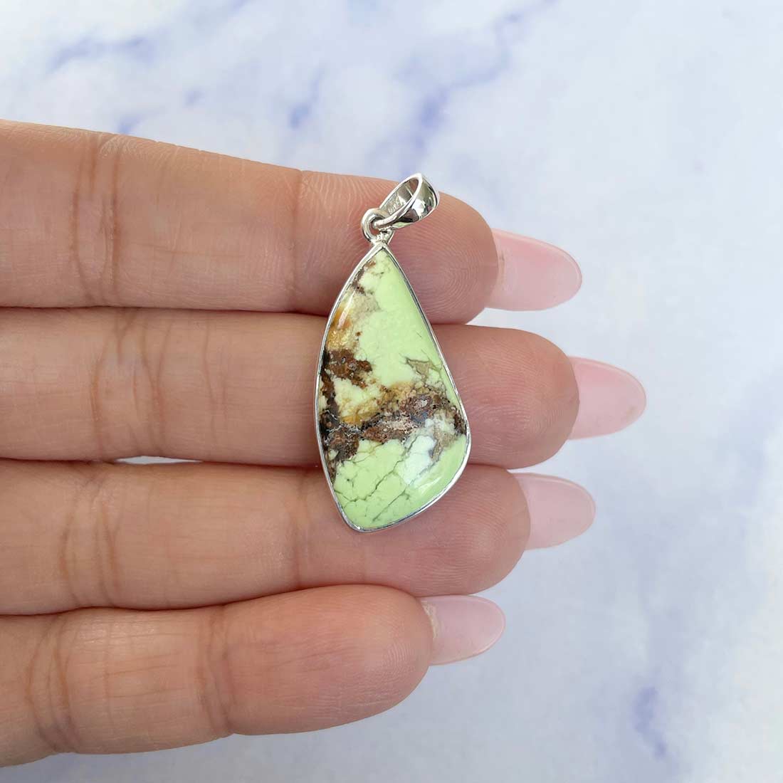 Lemon Chrysoprase Pendant-(LCP-P-9.)