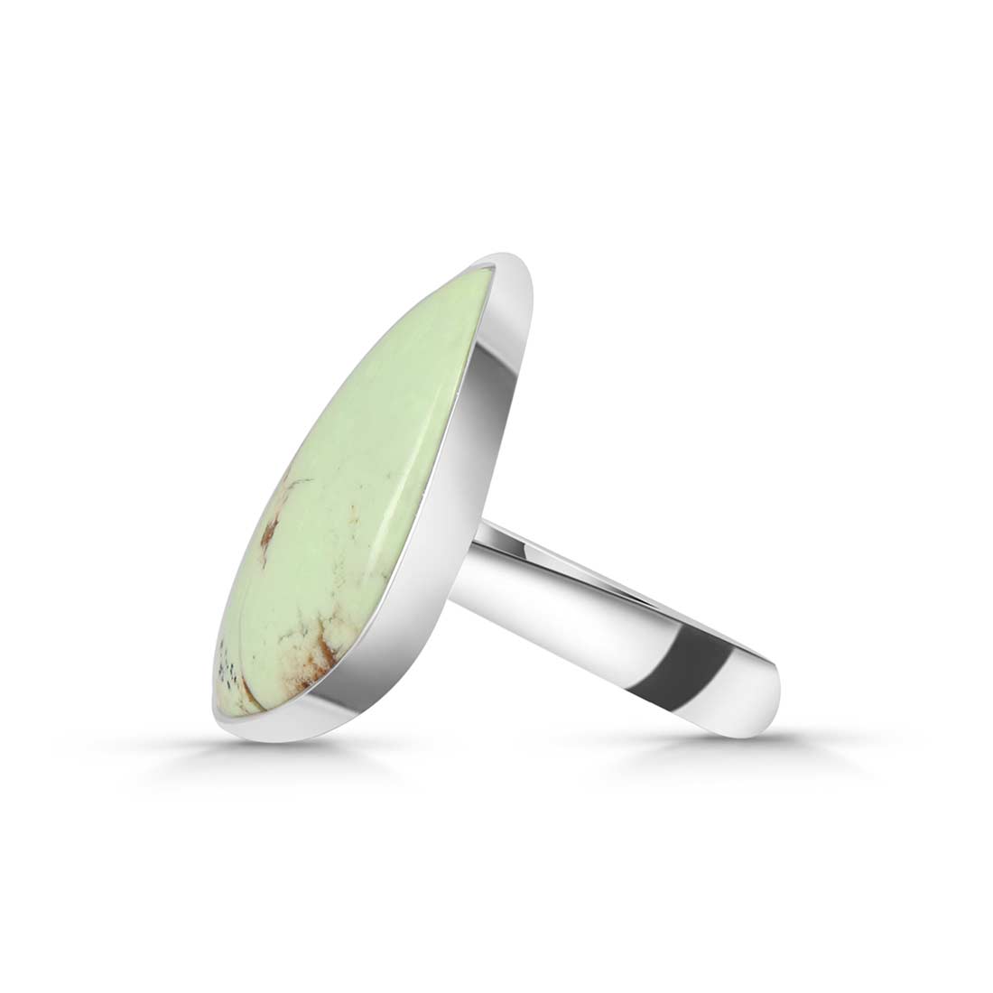 Lemon Chrysoprase Adjustable Ring-(LCP-R-11.)