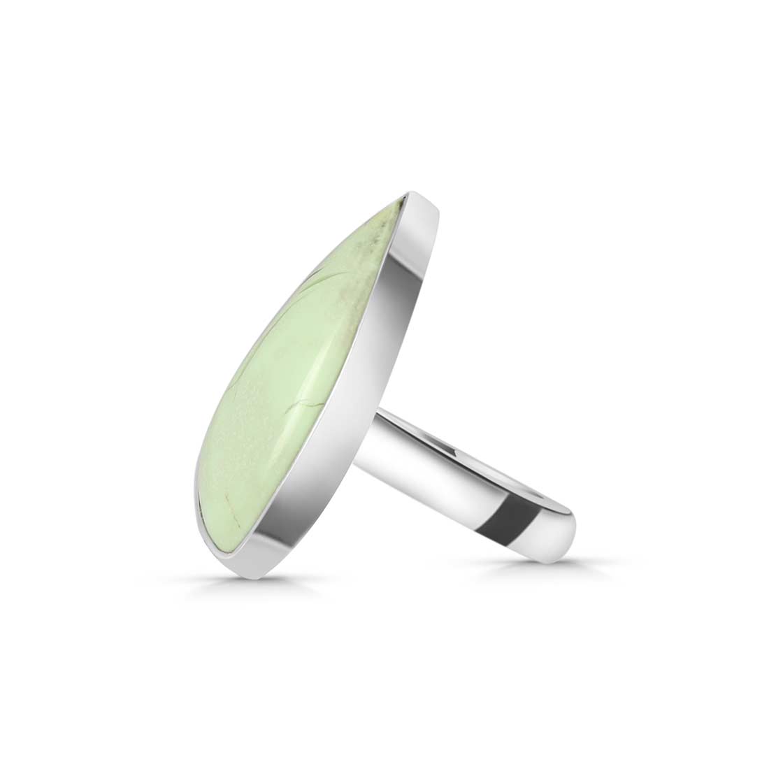 Lemon Chrysoprase Adjustable Ring-(LCP-R-14.)
