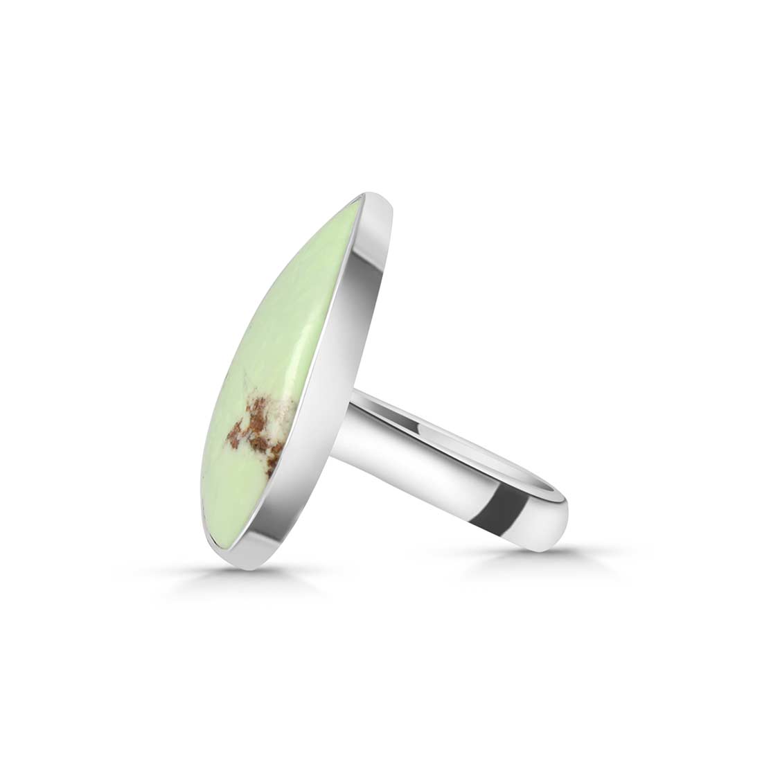 Lemon Chrysoprase Adjustable Ring-(LCP-R-15.)