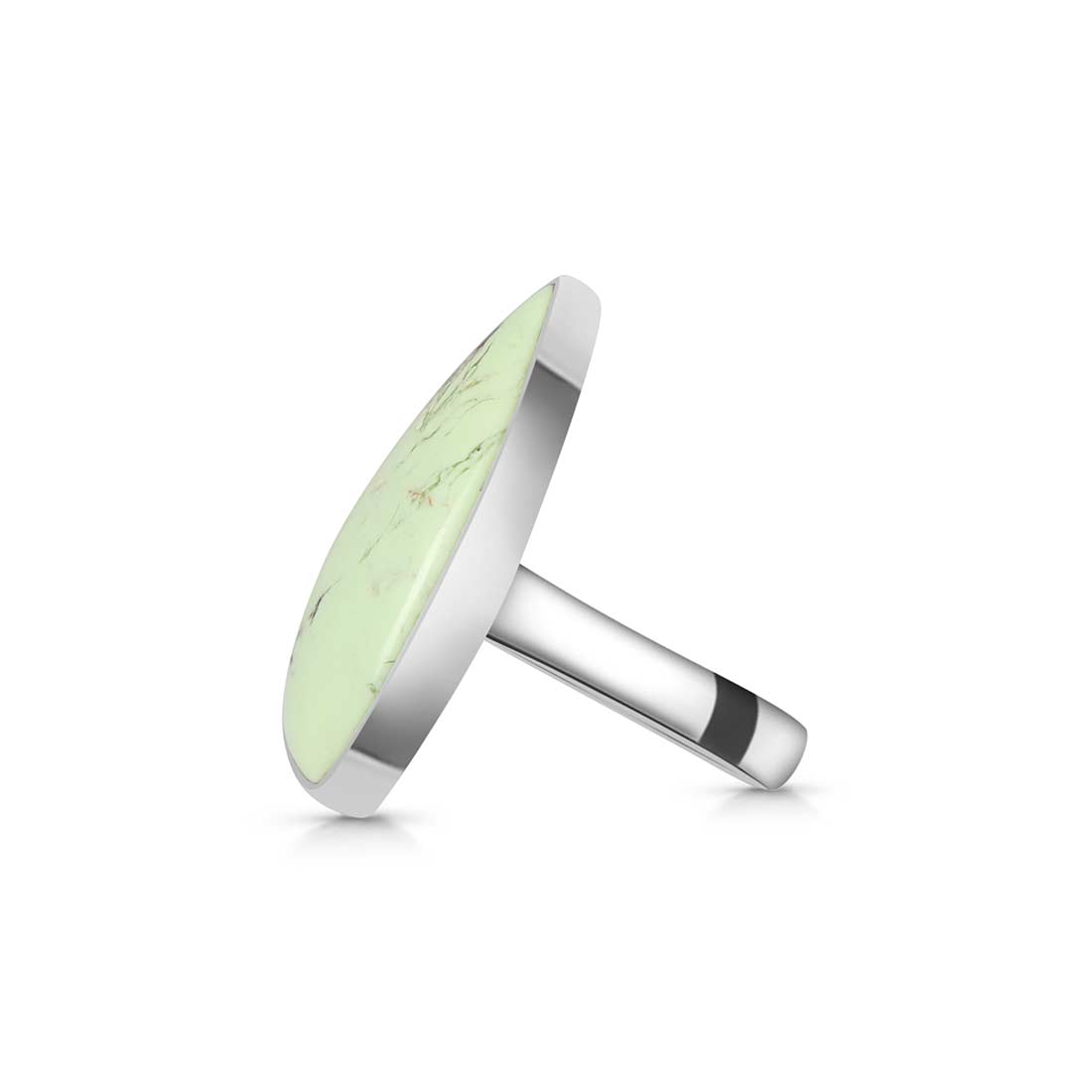 Lemon Chrysoprase Adjustable Ring-(LCP-R-19.)