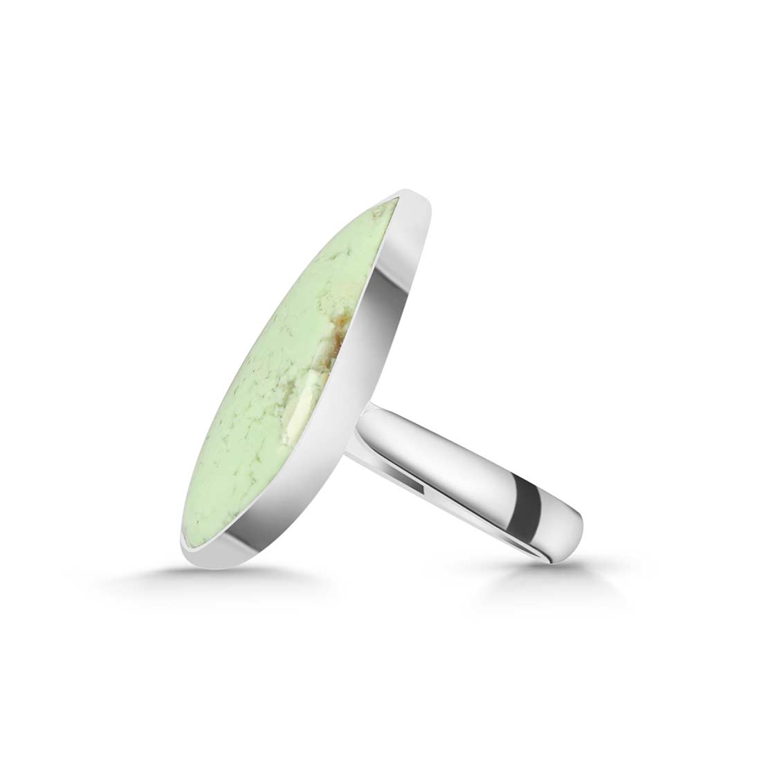 Lemon Chrysoprase Adjustable Ring-(LCP-R-21.)
